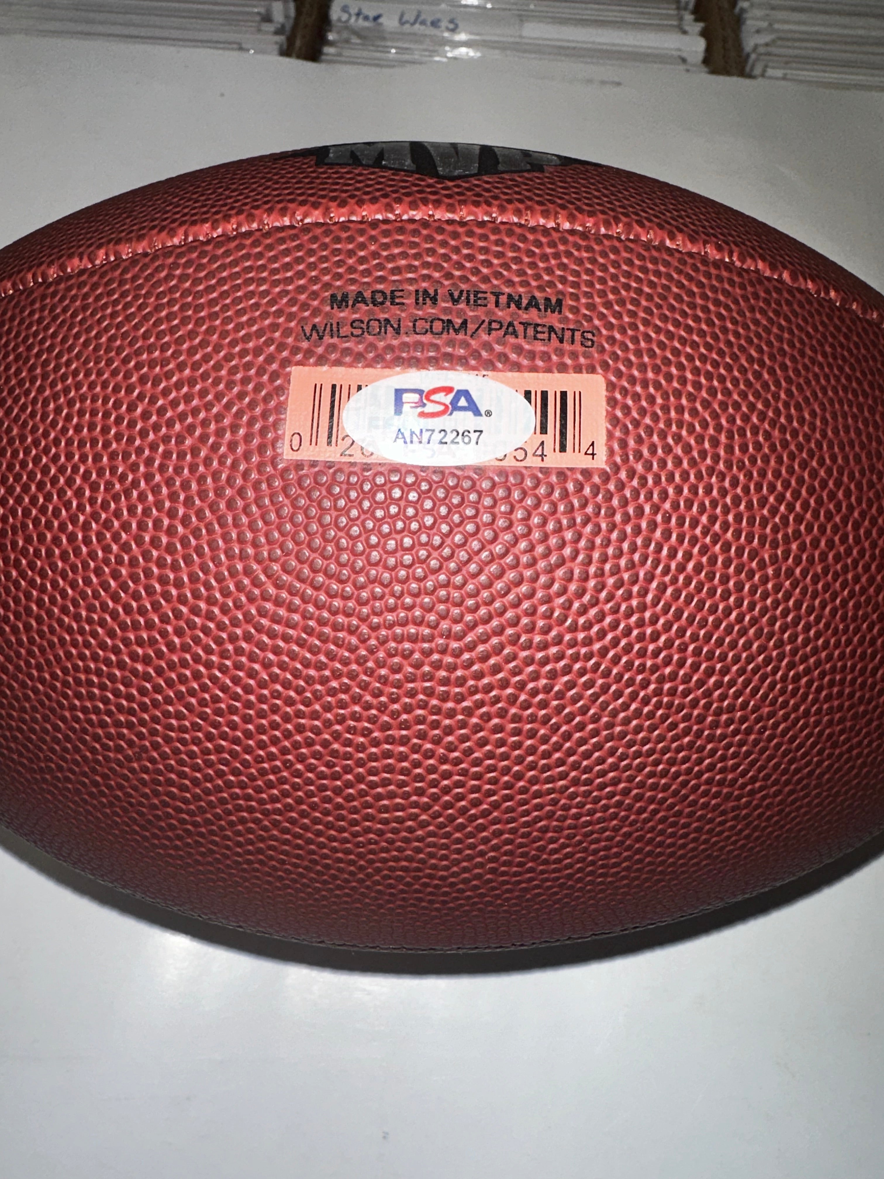 Troy Fautanu Signed NFL Pittsburgh Steelers Football With PSA COA 1st Draft Pick 2024