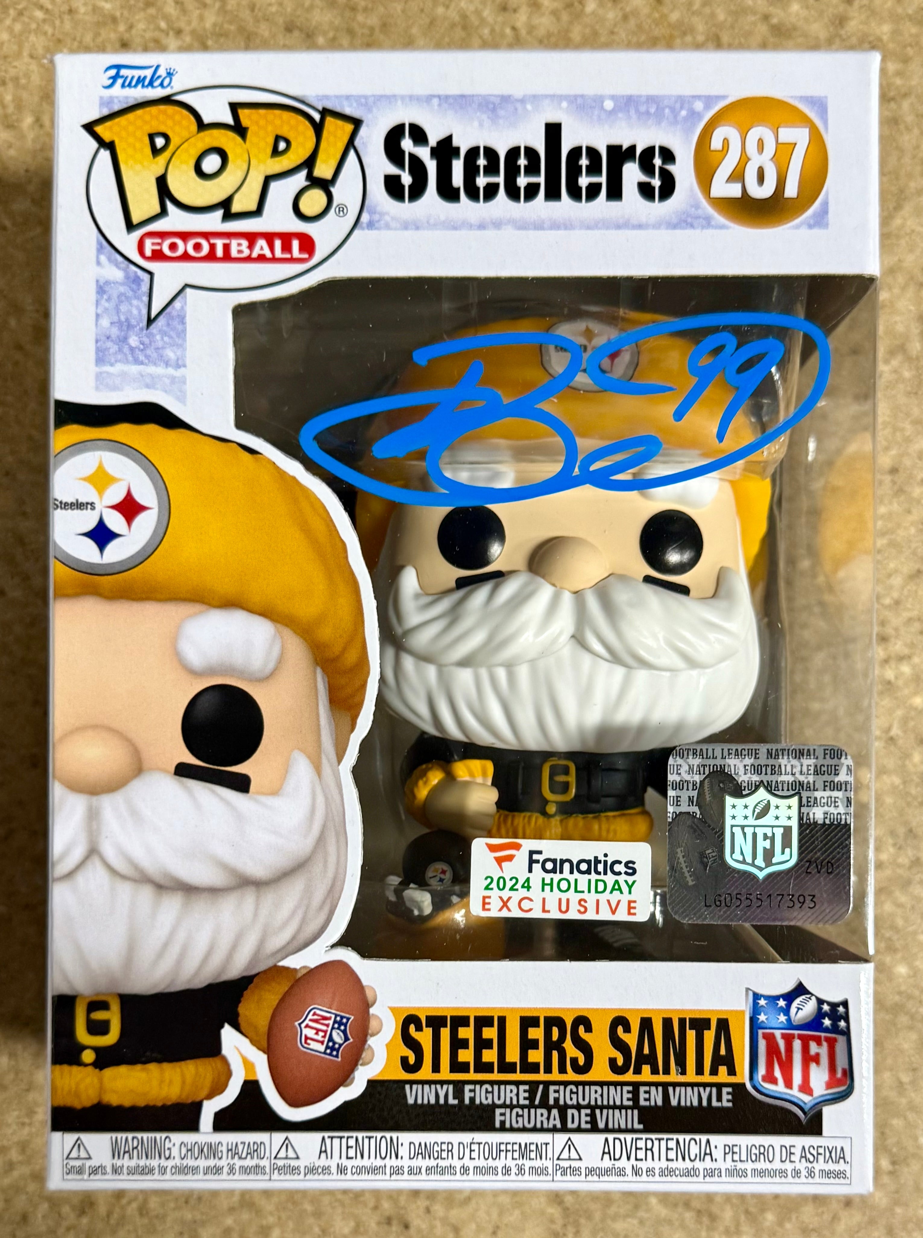 brett-keisel-signed-nfl-pittsburgh-steelers-santa-funko-pop-287-with-jsa-coa