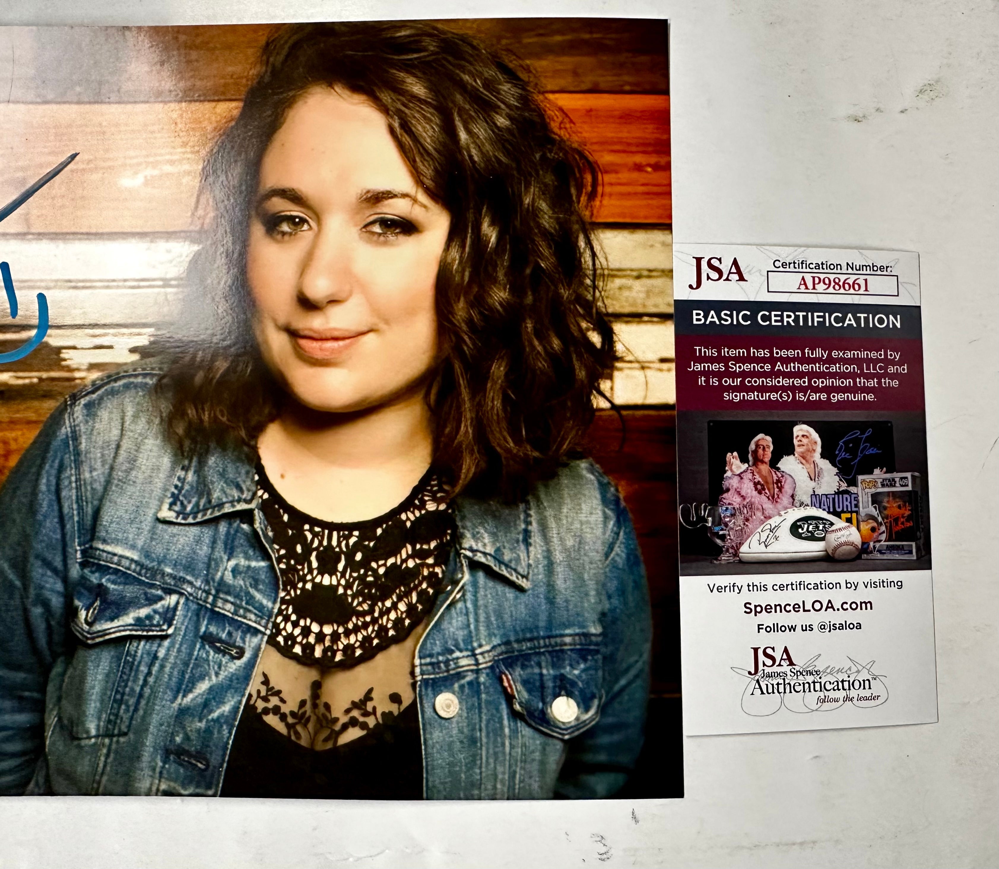 comedian-liza-treyger-signed-law-order-svu-podcast-8x10-photo-with-jsa-coa