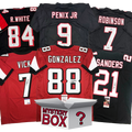 autographed-signed-atlanta-football-jersey-mystery-box-with-psa-jsa-or-beckett-coa