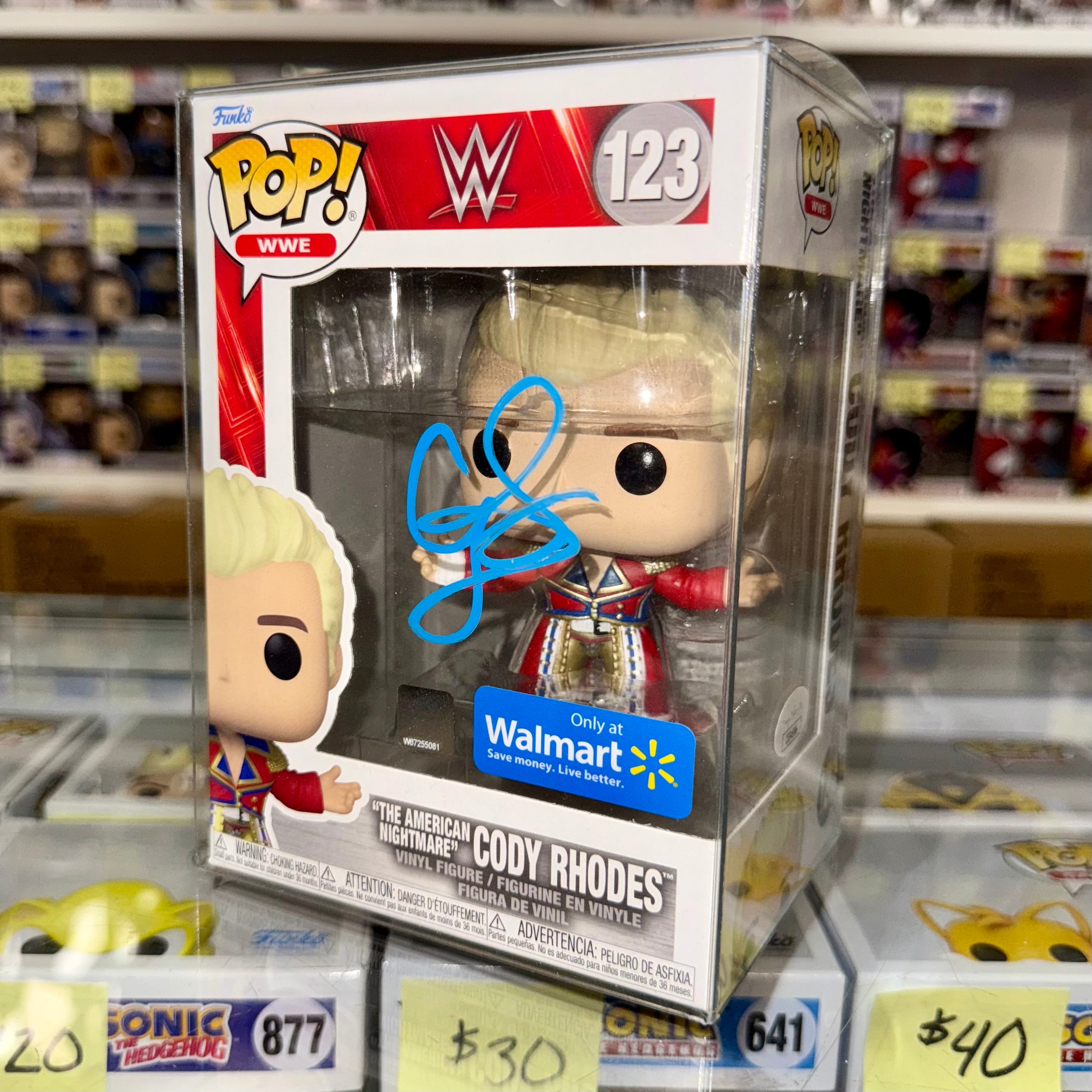 cody-rhodes-the-american-nightmare-wwe-signed-exclusive-funko-pop-123-with-jsa-coa
