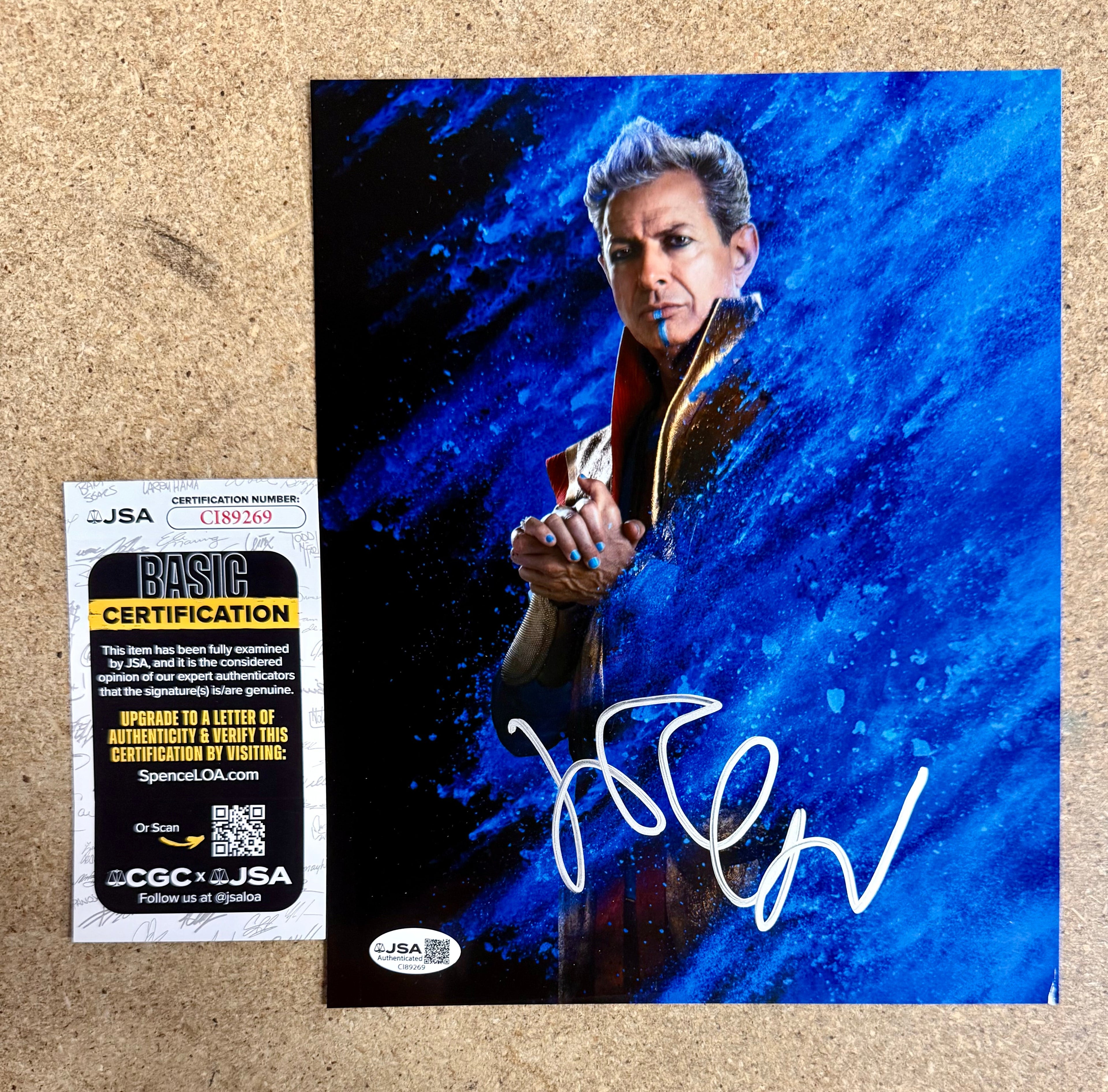 Jeff Goldblum Signed 8x10 Photo Thor Ragnarok Grandmaster JSA COA Autographed