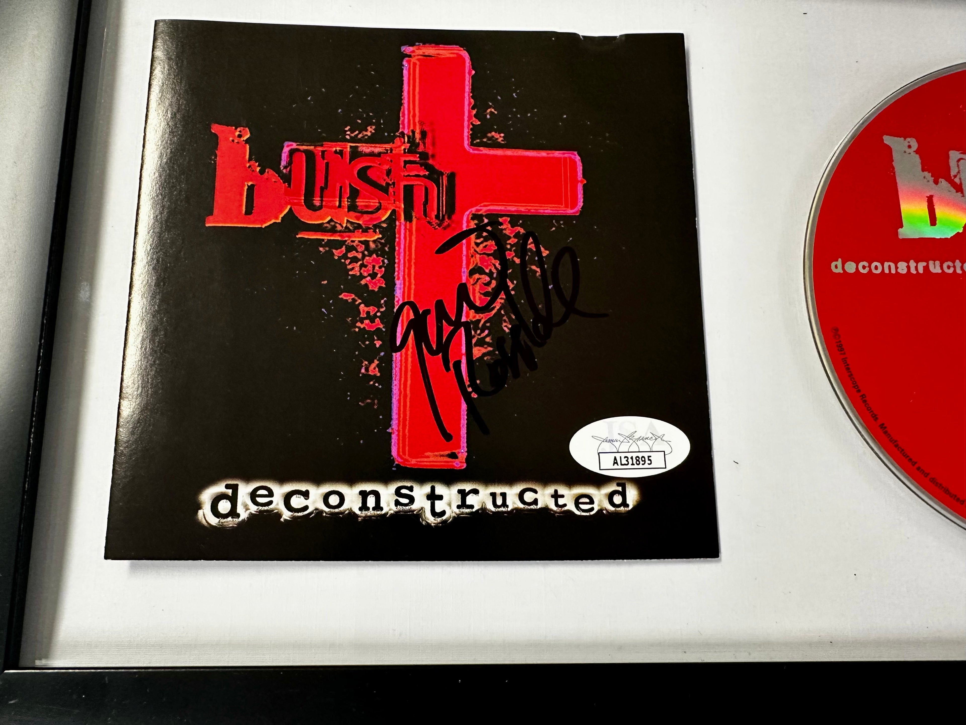 Gavin Rossdale Signed BUSH Deconstructed Framed CD Booklet With JSA COA