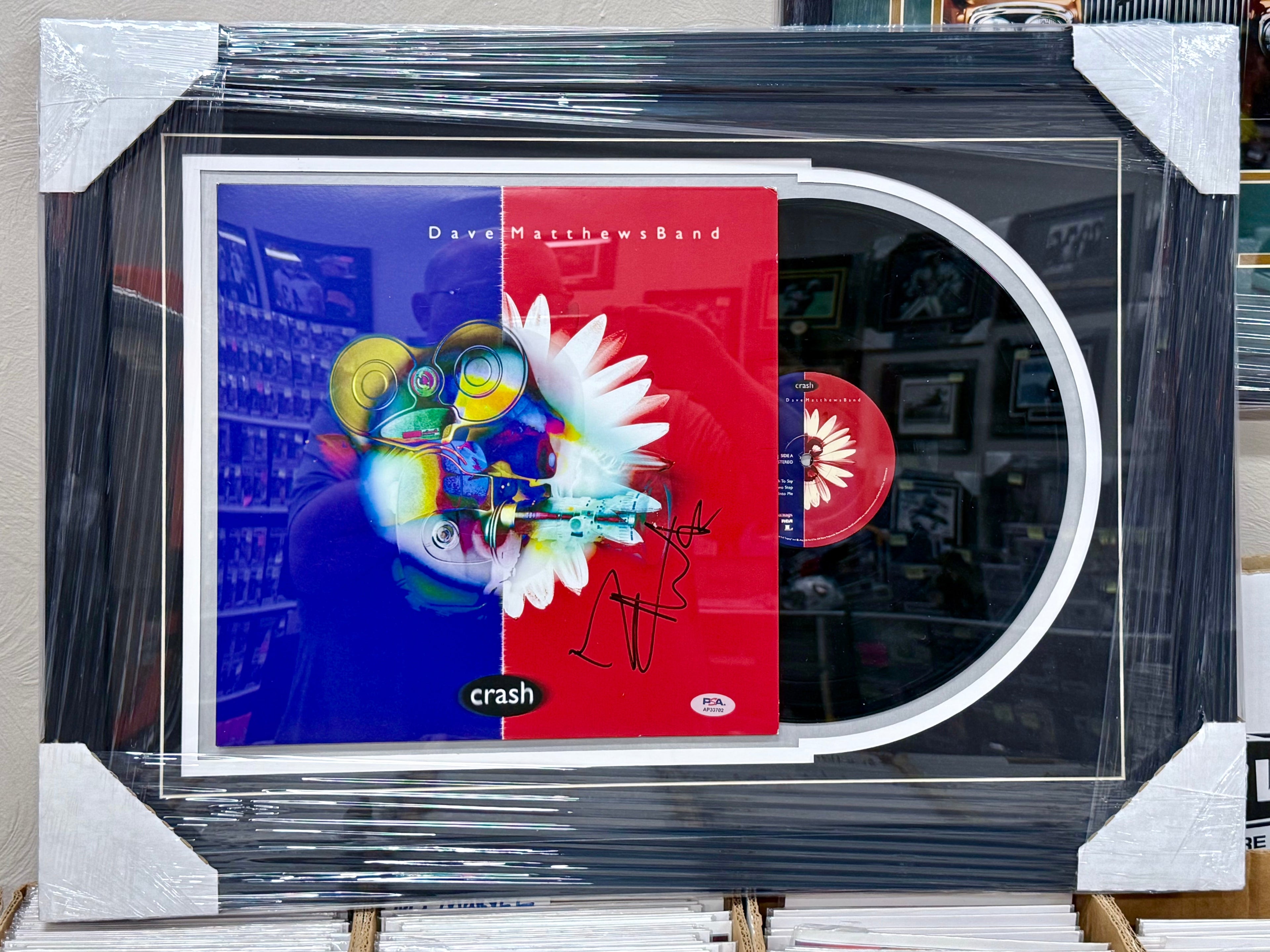 dave-matthews-band-lead-singer-dave-signed-custom-framed-album-crash-vinyl-with-psa-coa