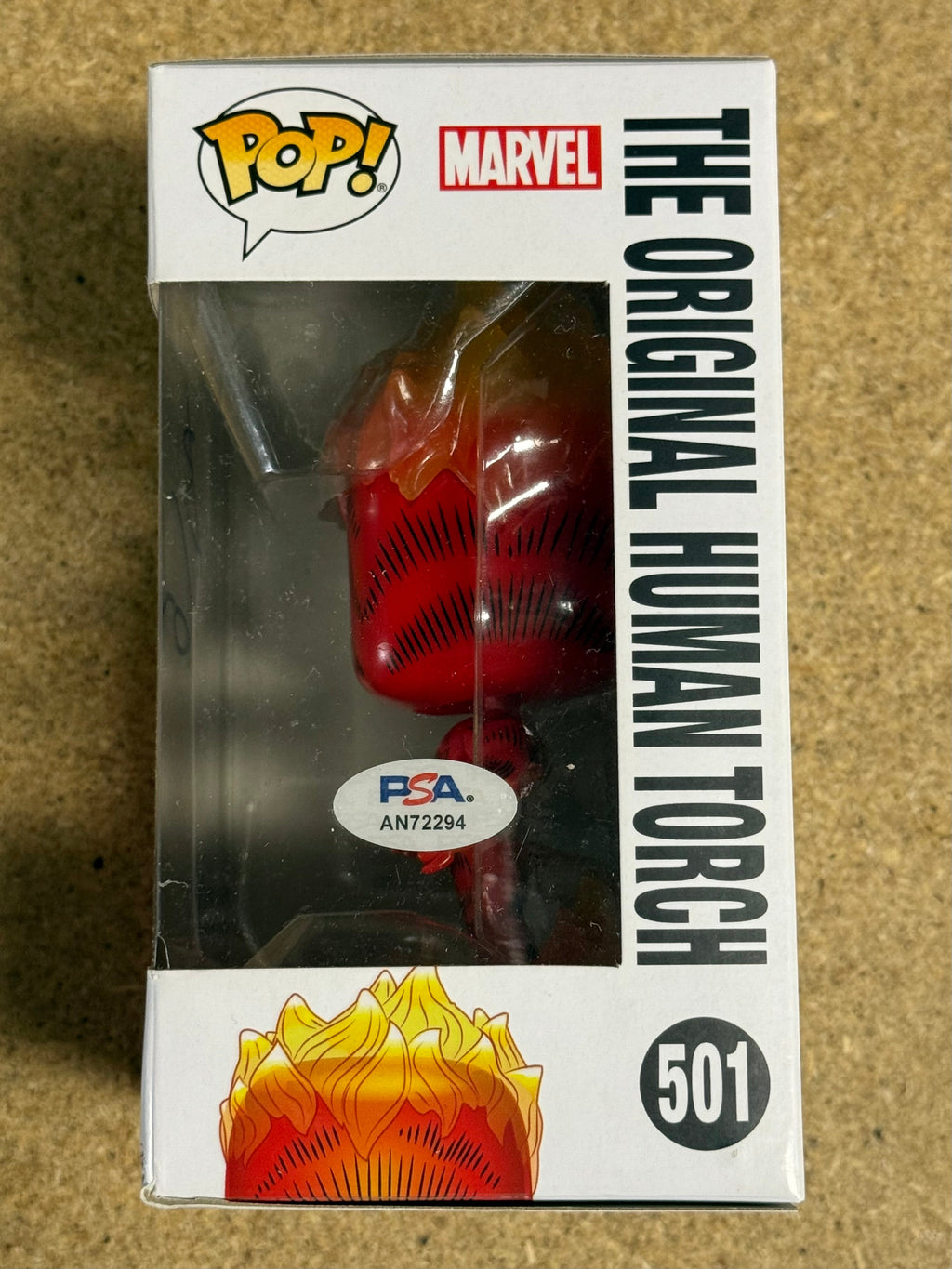 brian-austin-green-signed-fantastic-four-original-human-torch-501-funko-pop-with-psa-coa