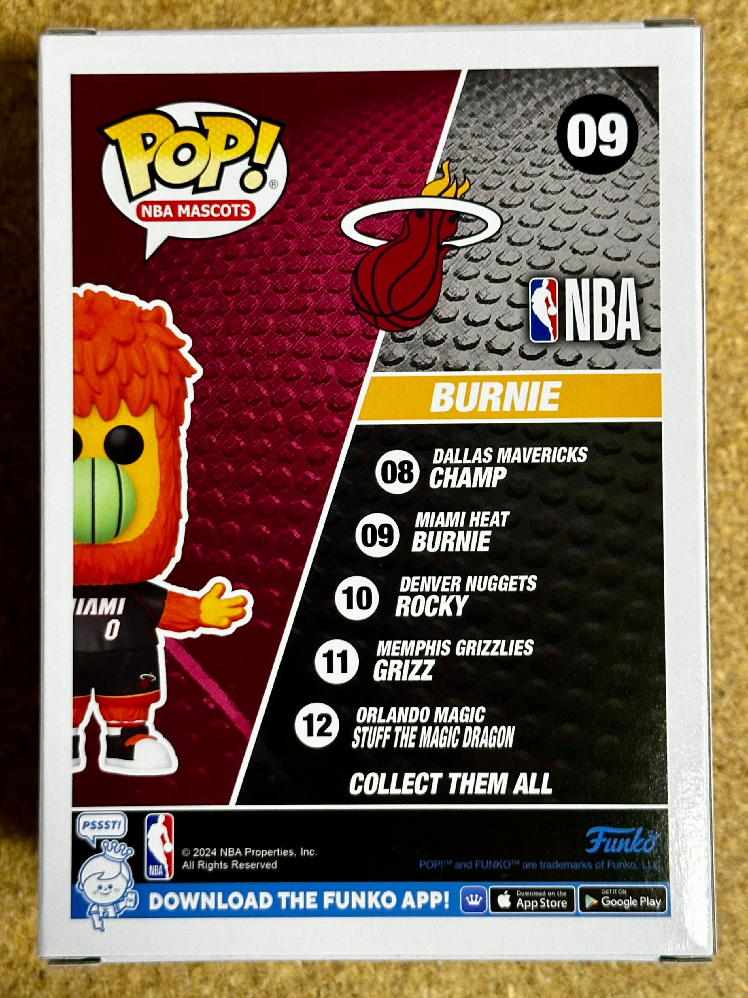 Funko Pop! NBA Mascots Burnie #09 Miami Heat Mascot 2024 Fireball