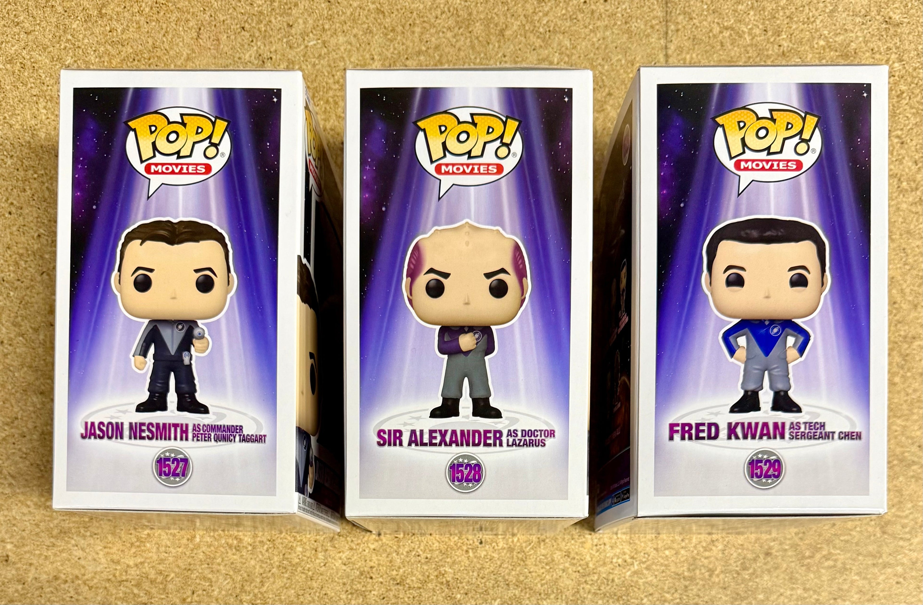 Funko Pop! Movies Jason Nesmith As Commander Peter Quincy Taggart, Sir Alexander As Doctor Lazarus & Fred Kwan as Tech Sergeant Chen Galaxy Quest Set Of 3