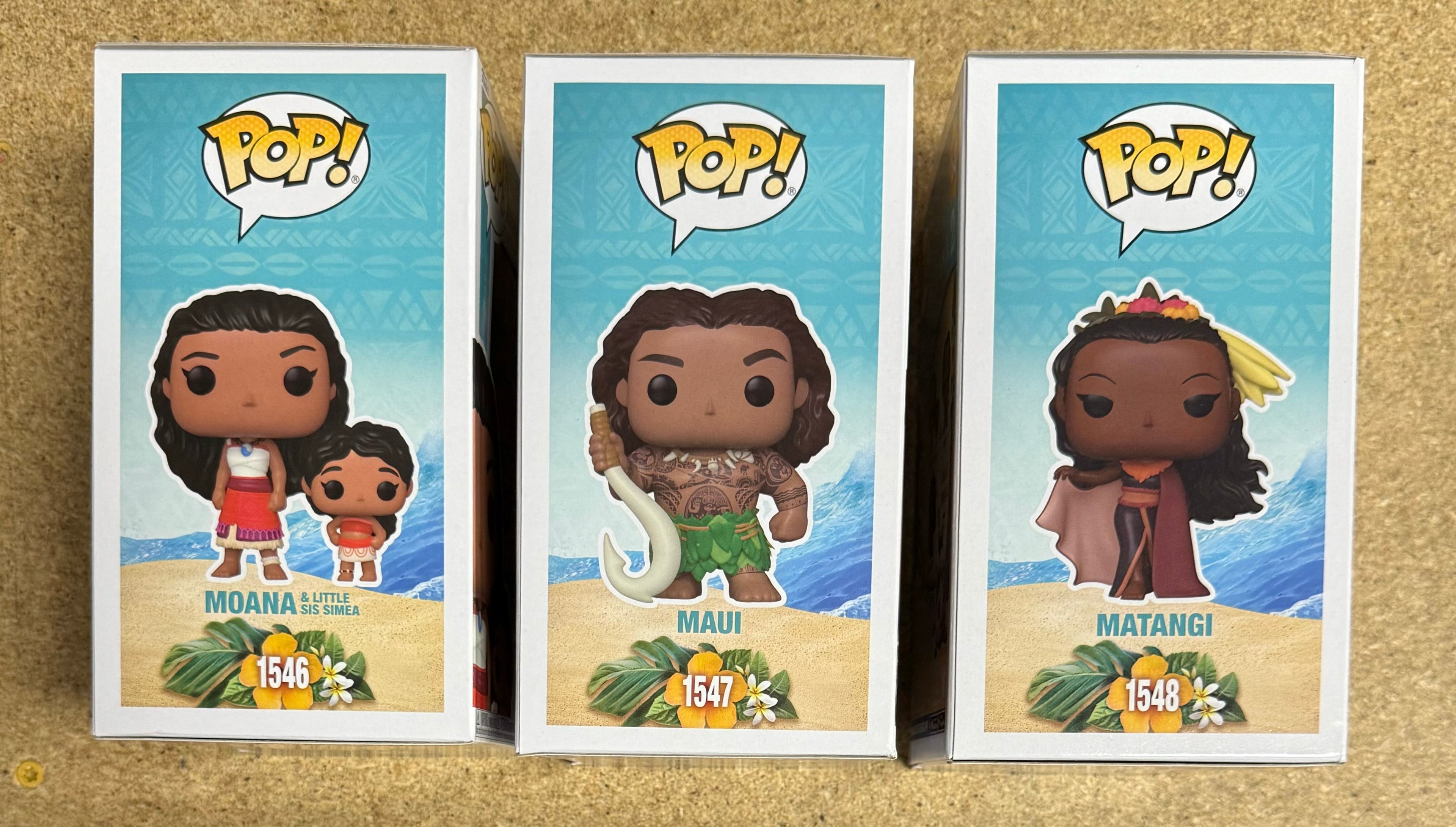Funko Pop! Disney Moana & Little Sis Simea, Maui & Matangi “Moana 2” Set Of 3