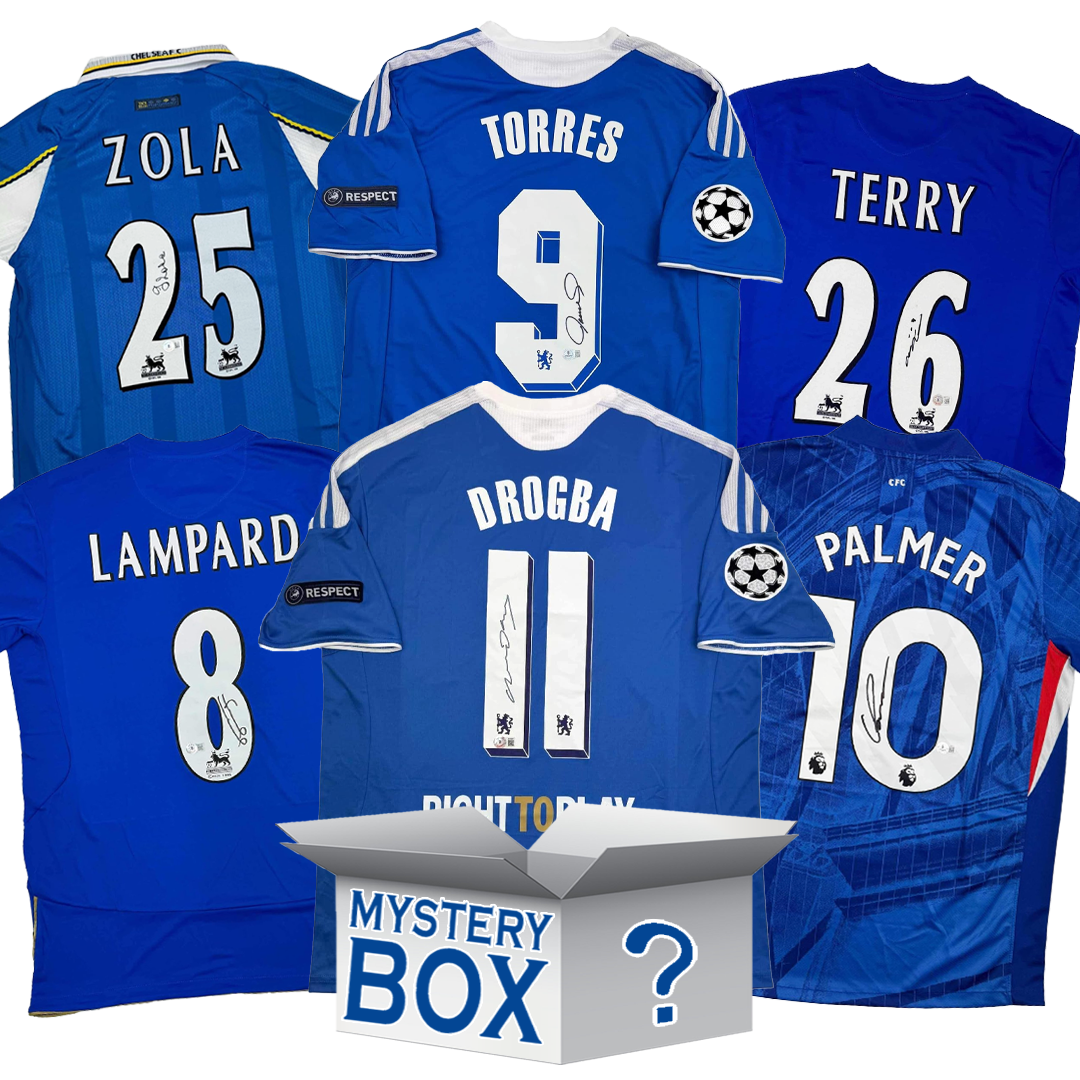 chelsea-f-c-autographed-signed-soccer-jersey-mystery-box-with-psa-jsa-or-beckett-coa