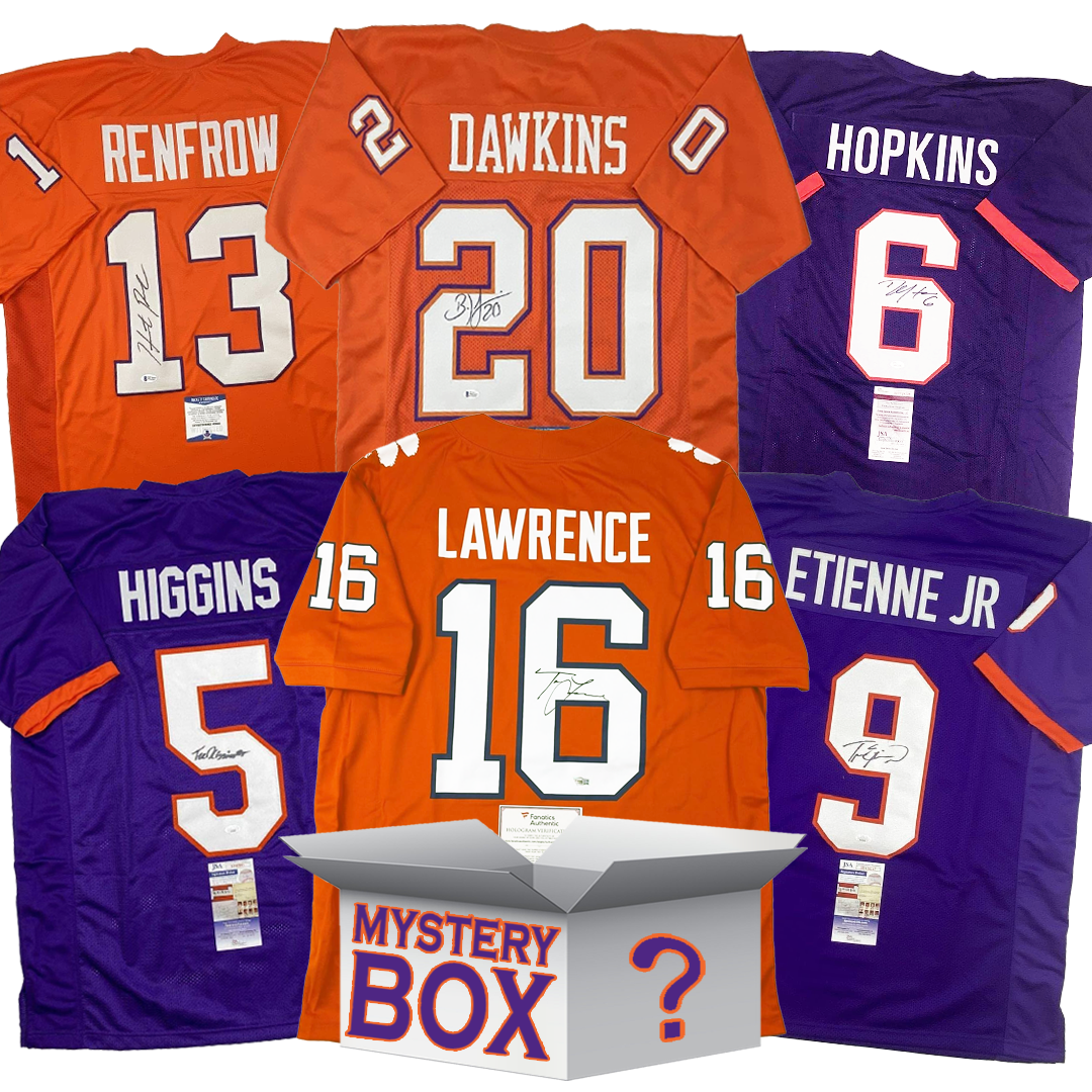 autographed-signed-clemson-university-college-football-jersey-mystery-box-with-psa-jsa-or-beckett-coa