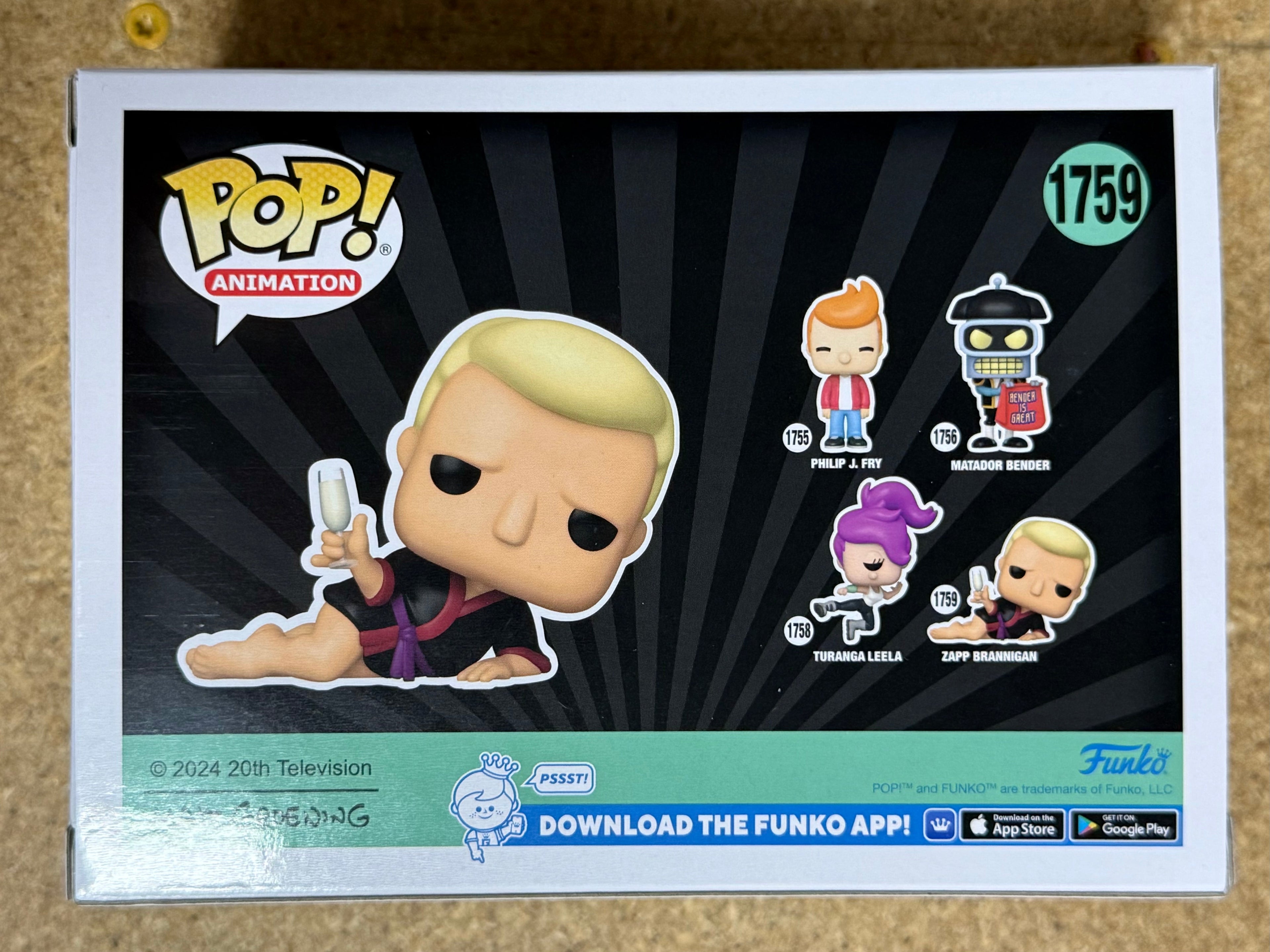 Funko Pop! Animation Zapp Brannigan #1759 Futurama Season Four 2024