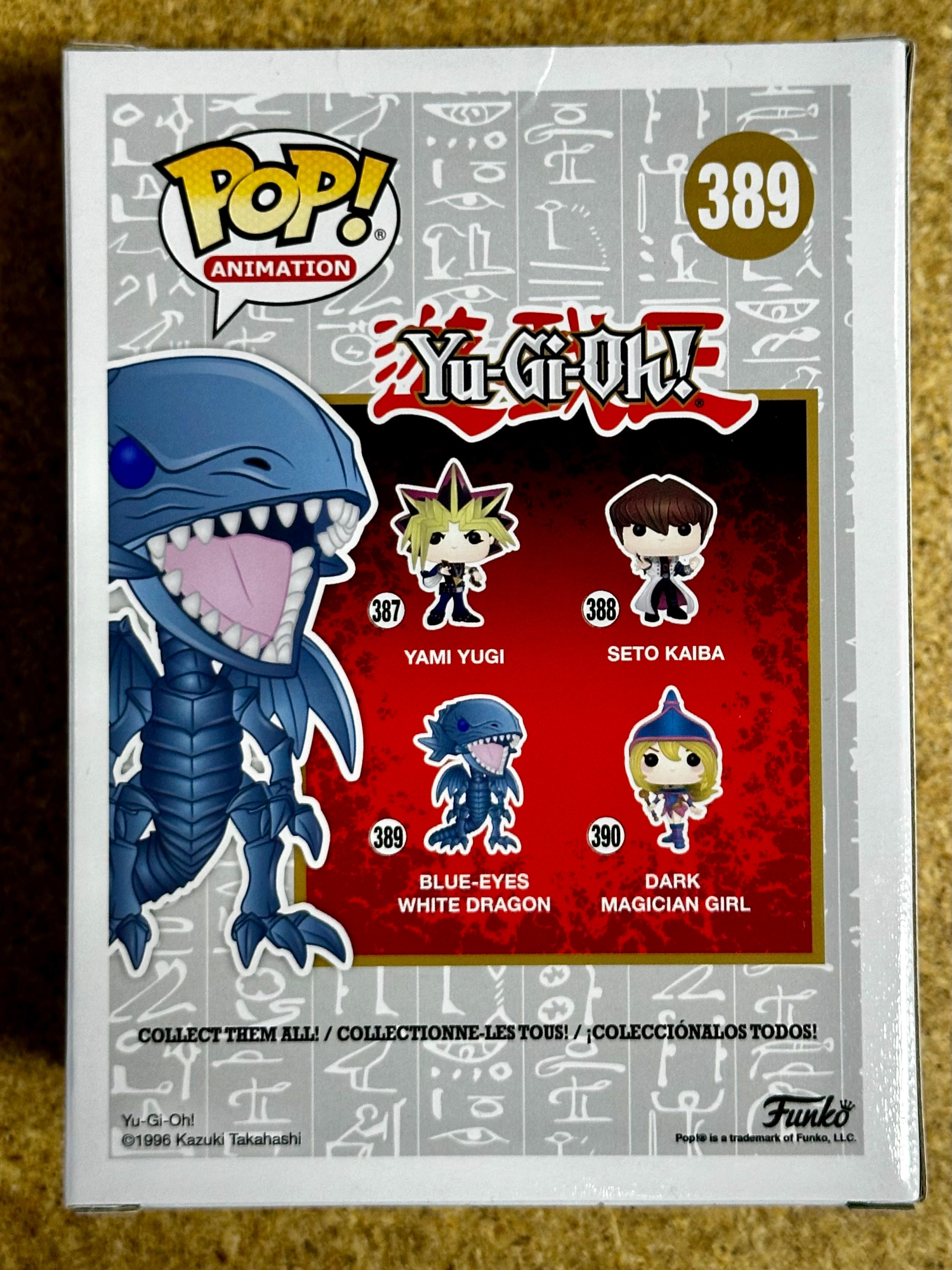 Funko Pop! Animation Blue Eyes White Dragon #389 Yu-Gi-Oh! 2018 Duel Monsters