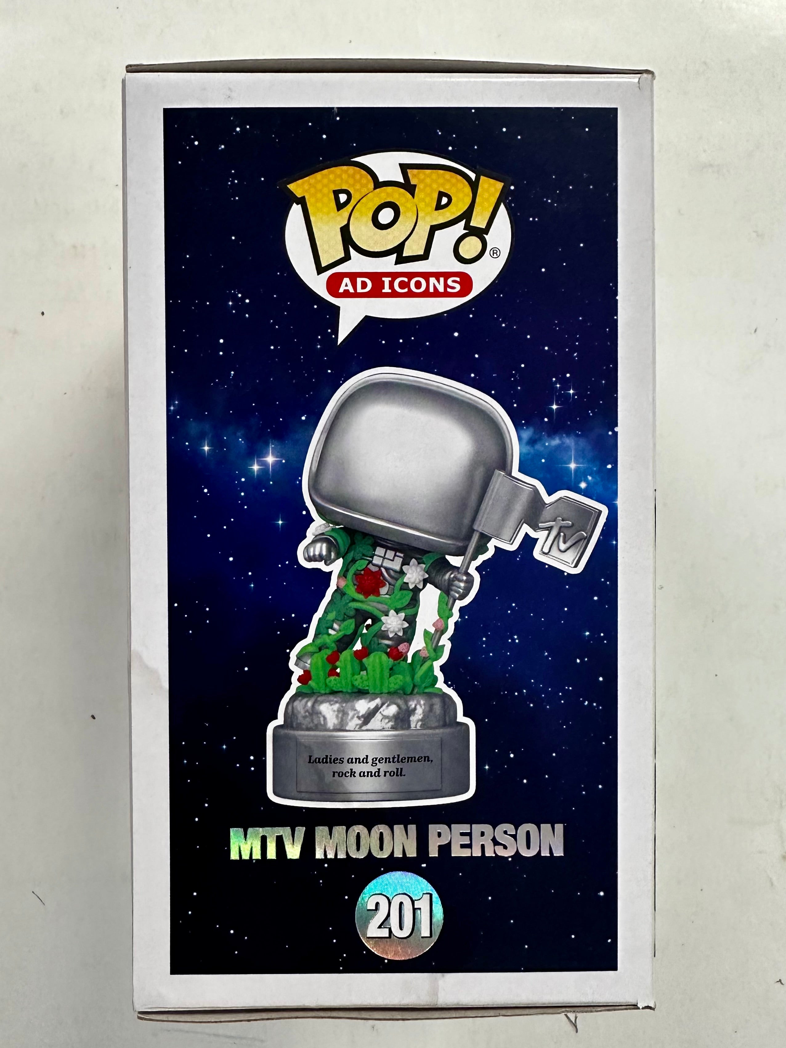 Pat Monahan (Train) Signed MTV Moon Person Funko Pop #201 With JSA COA