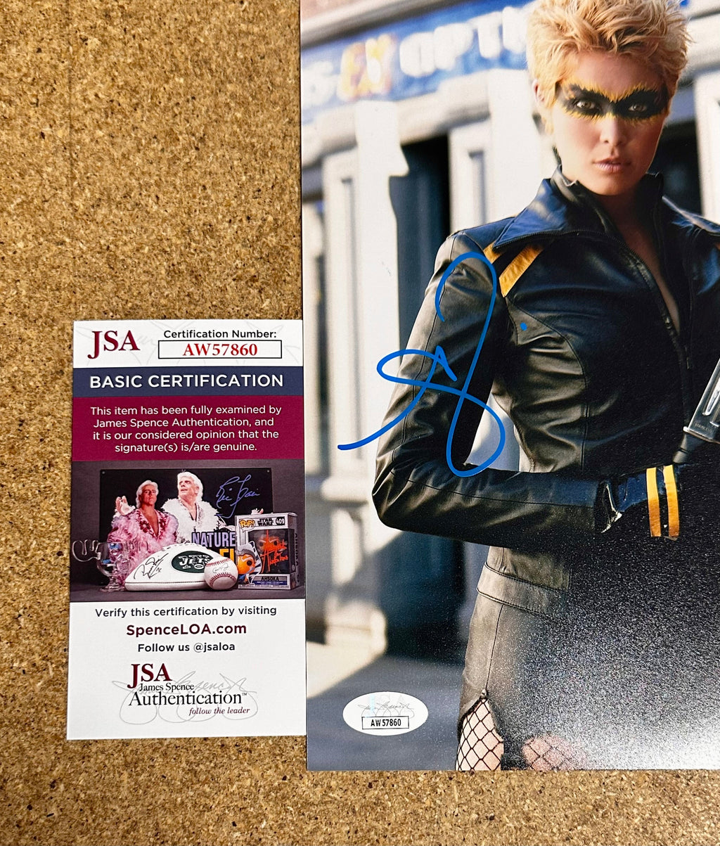actress-alaina-huffman-signed-smallville-black-canary-8x10-photo-with-jsa-coa