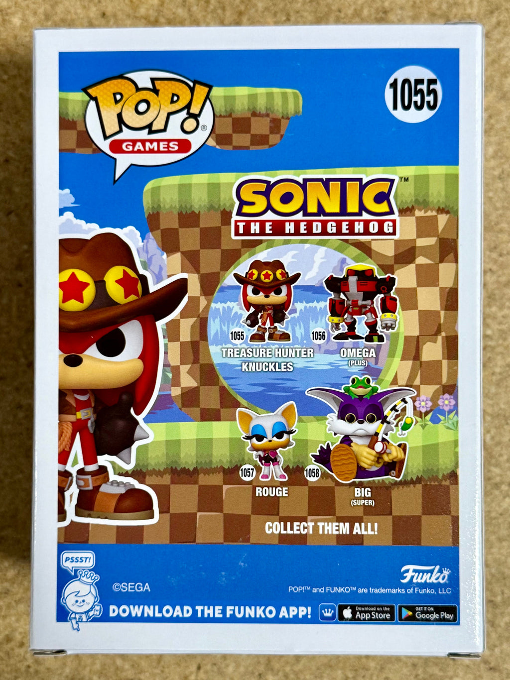 Funko Pop! Games Treasure Hunter Knuckles #1055 Sonic the Hedgehog 2024 Sega