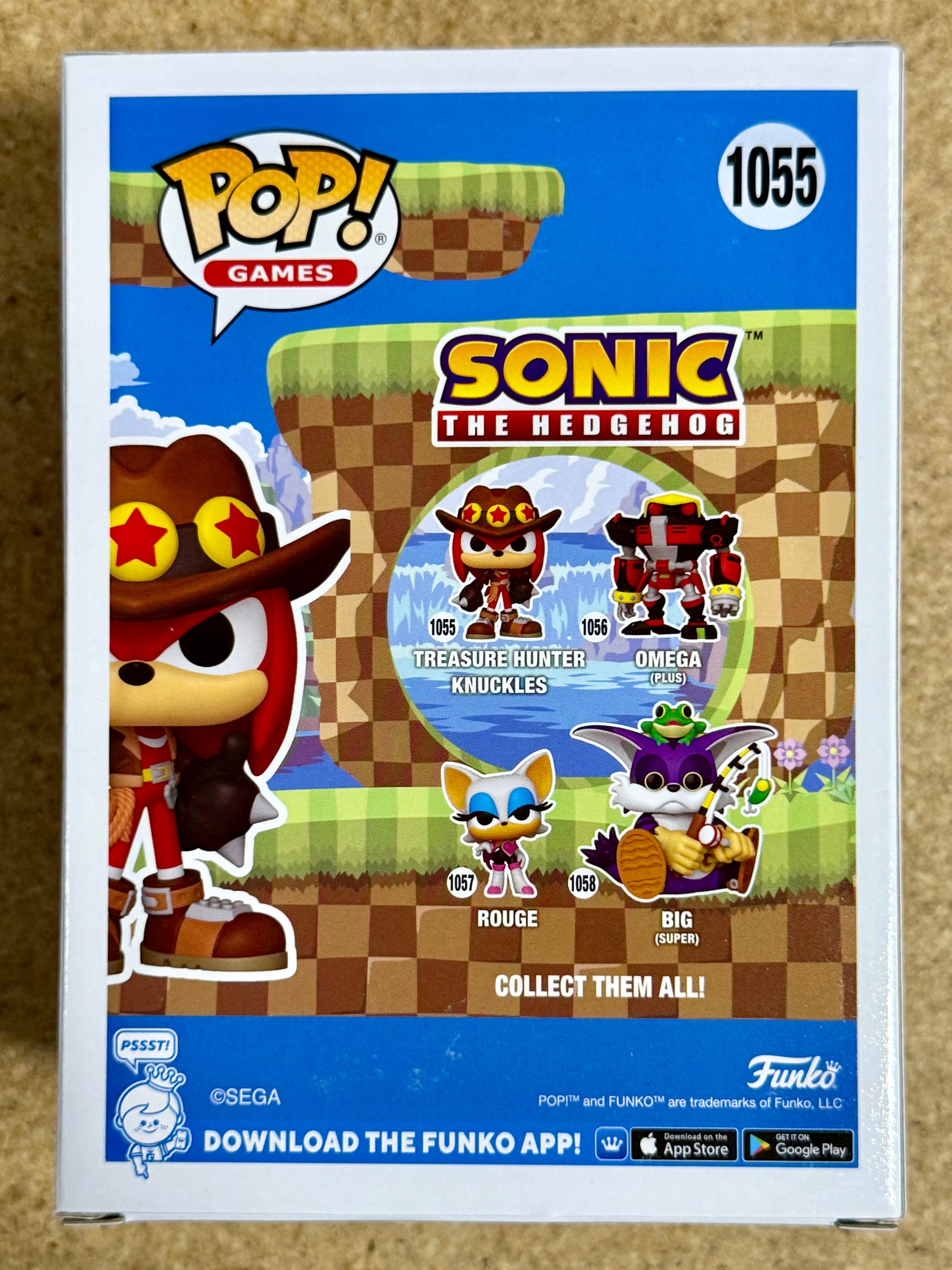 Funko Pop! Games Treasure Hunter Knuckles #1055 Sonic the Hedgehog 2024 Sega