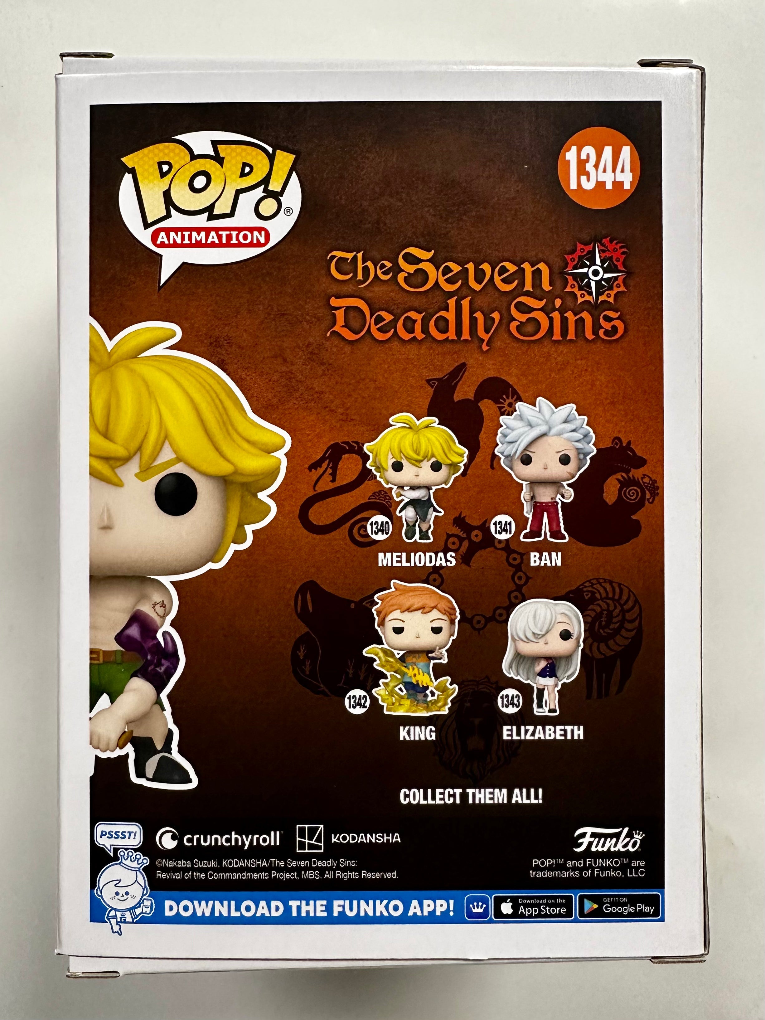 Funko Pop! Animation Meliodas (Demon Mode) #1344 Seven Deadly Sins 2023 PX Preview Exclusive