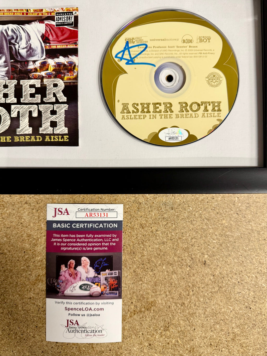 asher-roth-signed-asleep-in-the-bread-aisle-2009-framed-cd-with-jsa-coa-1