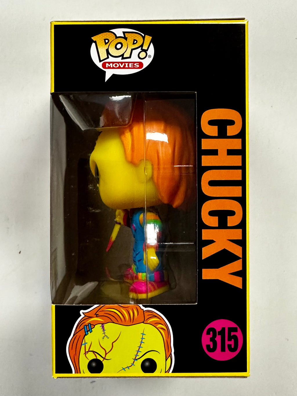 Funko Pop! Movies Black Light Chucky #315 Child’s Play Bride Of 2023 EE Exclusive