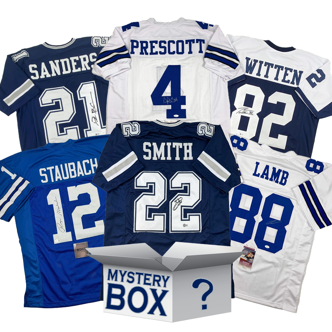 autographed-signed-dallas-football-jersey-mystery-box-with-psa-jsa-or-beckett-coa