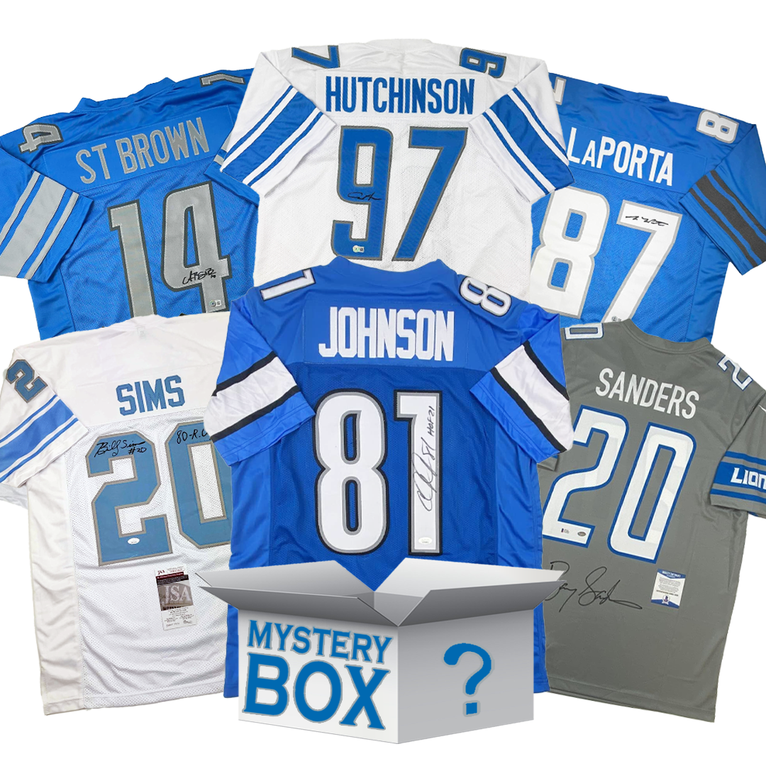 autographed-signed-detroit-football-jersey-mystery-box-with-psa-jsa-or-beckett-coa