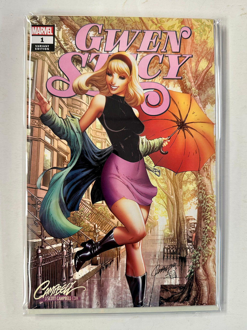 Gwen Stacy #1 J Scott Campbell Exclusive Set Of 4 Marvel Comics 2020 Seasons