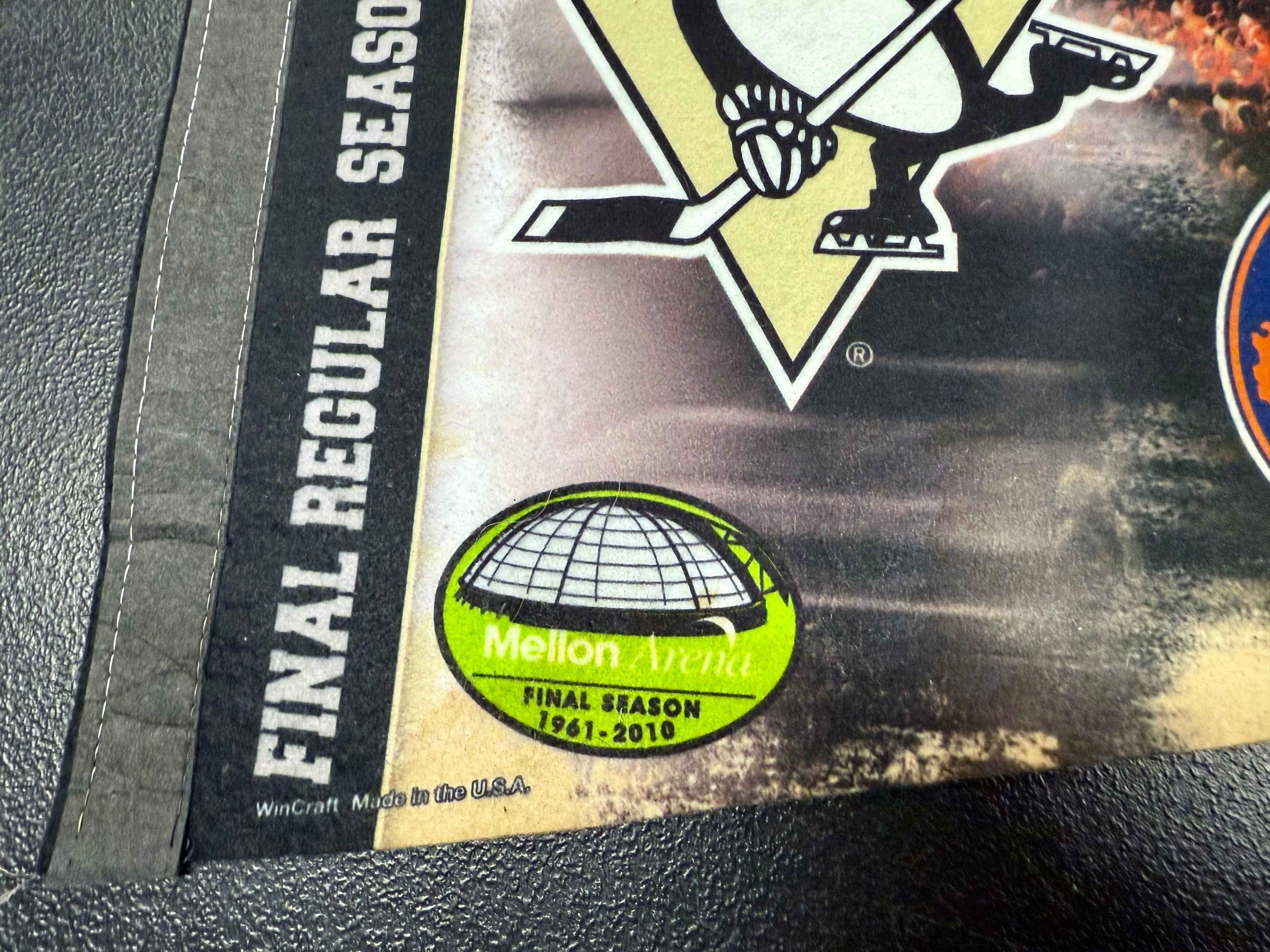 Pittsburgh Penguins Vs Islanders April 8, 2010 Final Regular Season Home Game Mellon Arena NHL Pennant