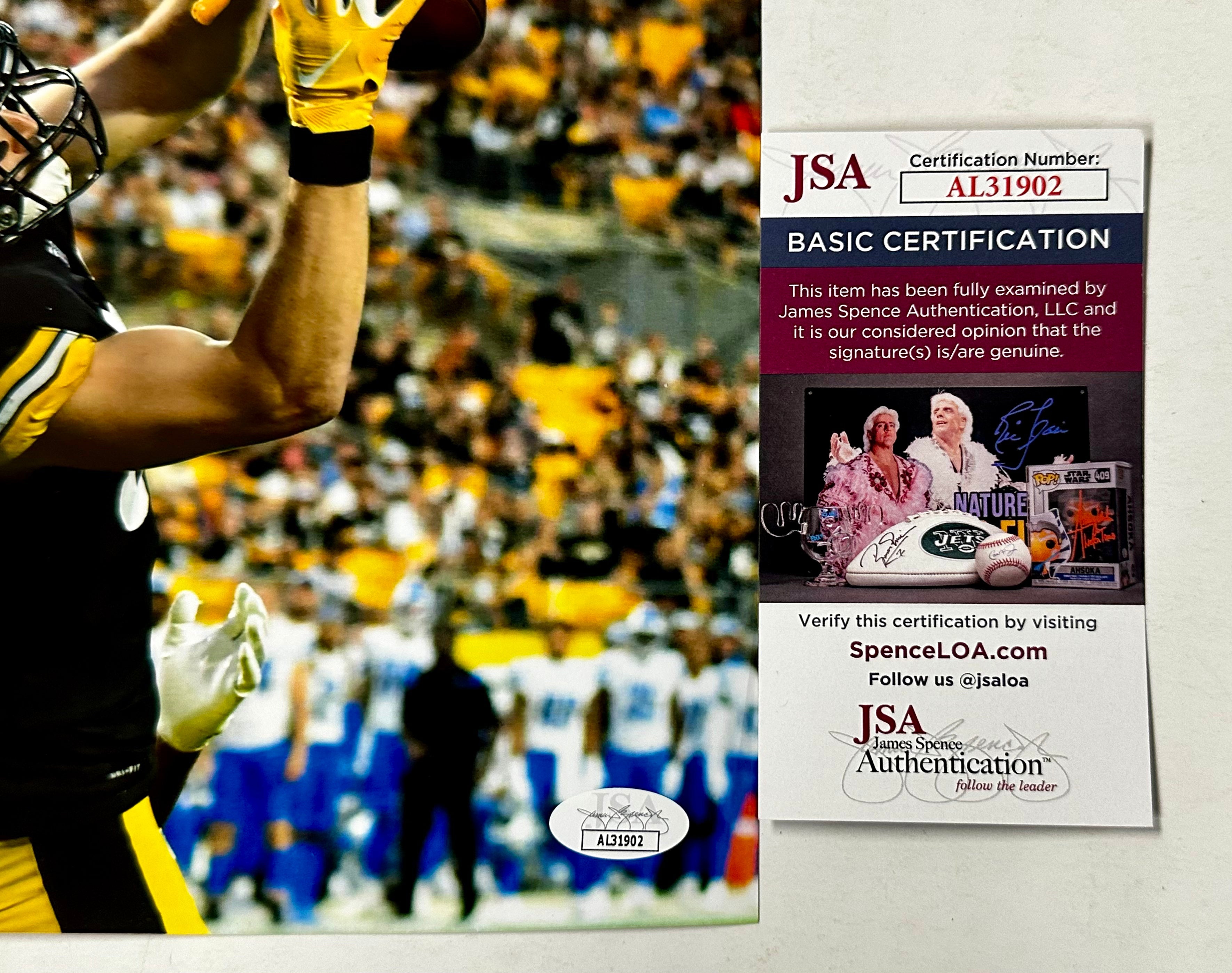 Pat Freiermuth Signed Autographed NFL Pittsburgh Steelers TE 8x10 Photo With JSA COA