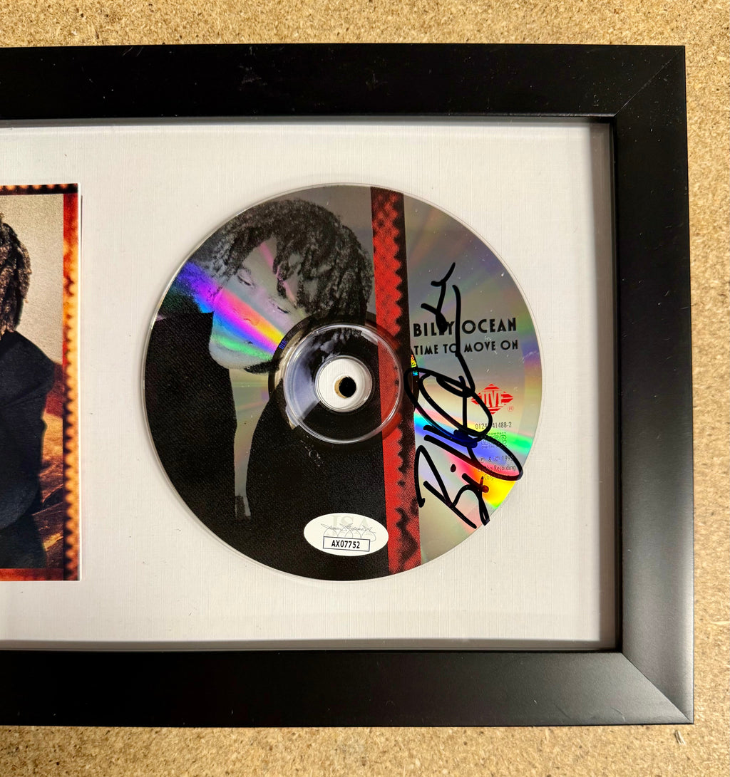 billy-ocean-framed-signed-time-to-move-on-1993-cd-booklet-jsa-coa