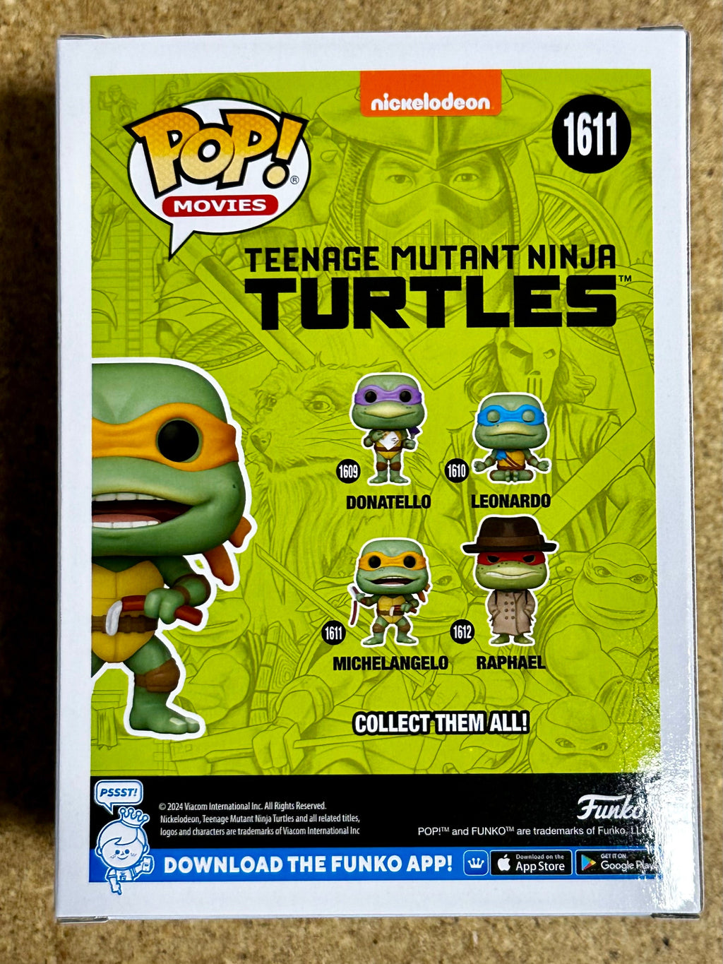 Funko Pop! Movies Michelangelo (Sausage Nunchucks) #1611 TMNT Ternage Mutant Ninja Turtles (1990)