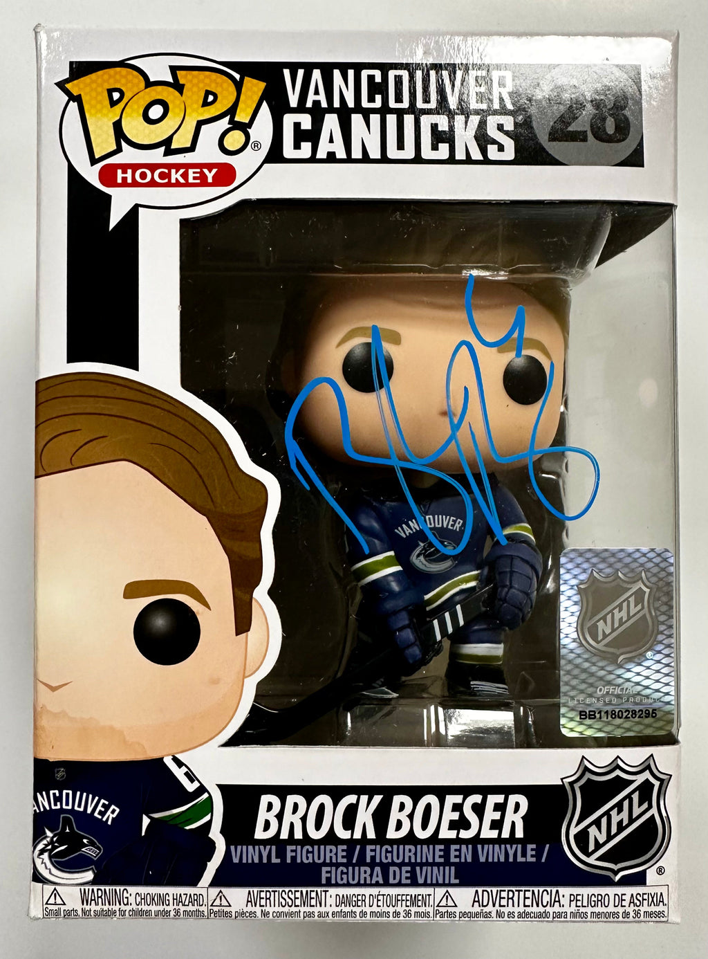brock-boeser-signed-nhl-hockey-vancouver-canucks-funko-pop-28-with-jsa-coa