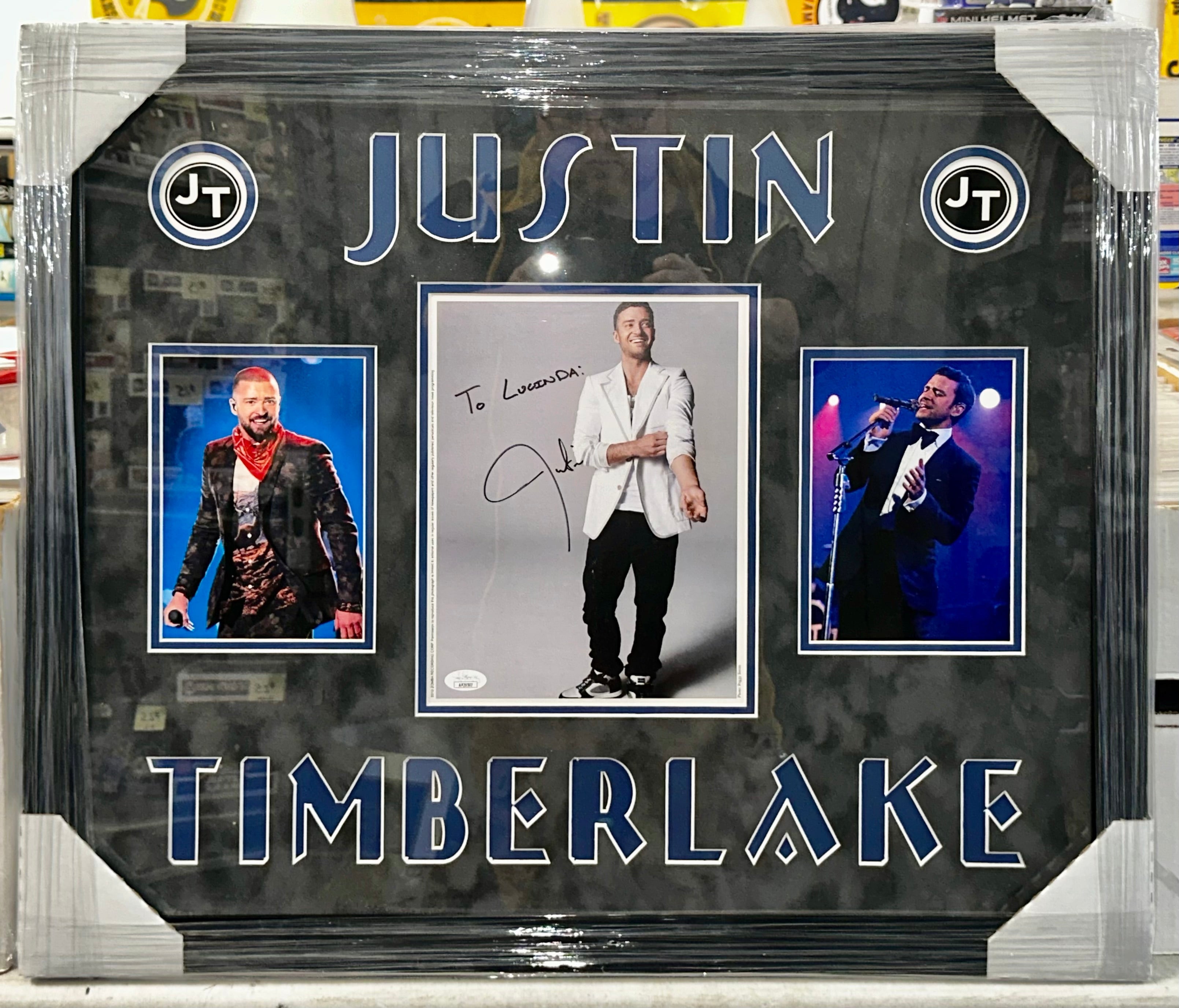 Justin Timberlake Signed & Framed Cardstock Promo 8x10 Photo With JSA COA *NSYNC