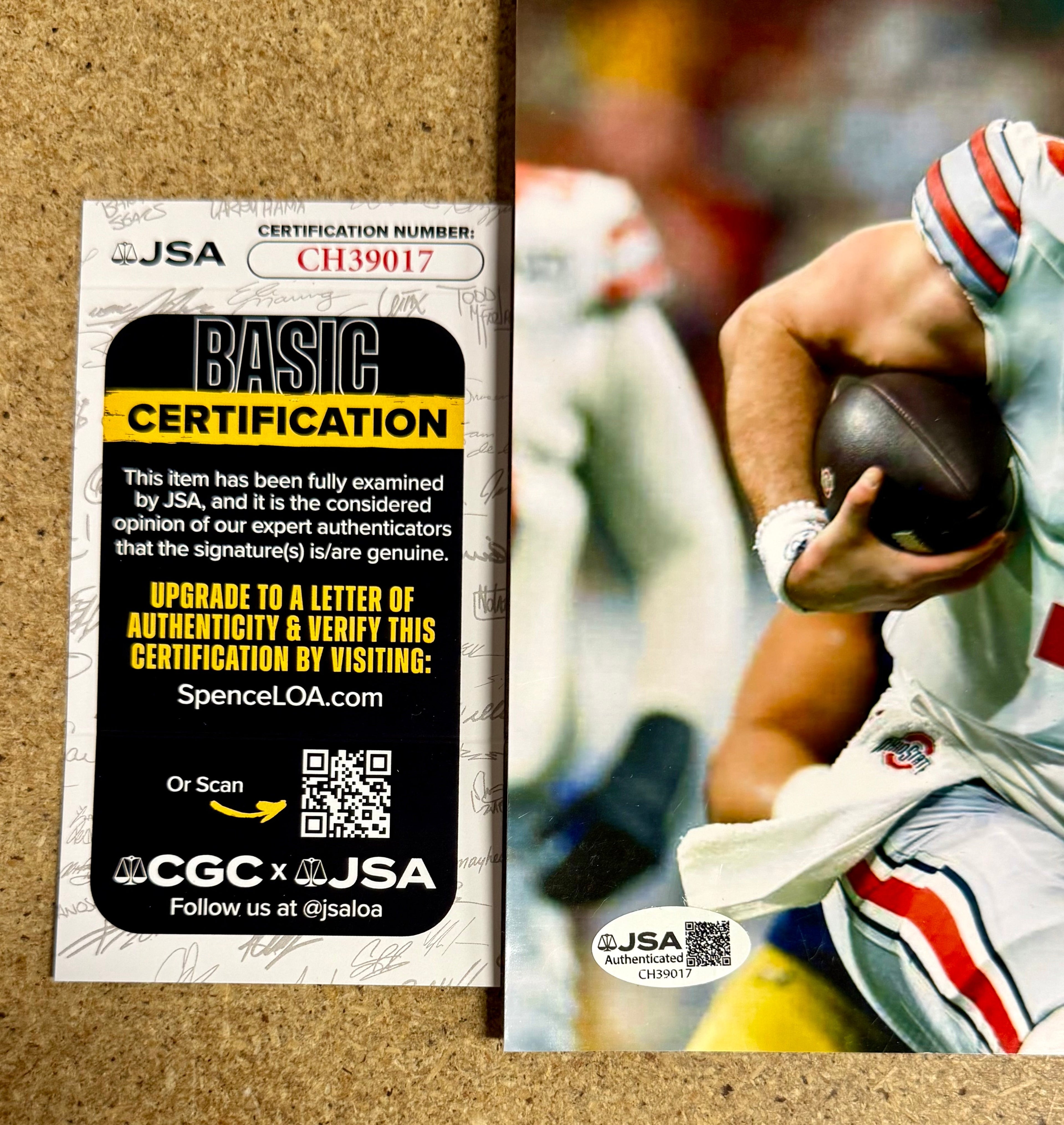 Will Howard National Champ 2025 QB Signed Ohio State 8X10 Photo With JSA COA