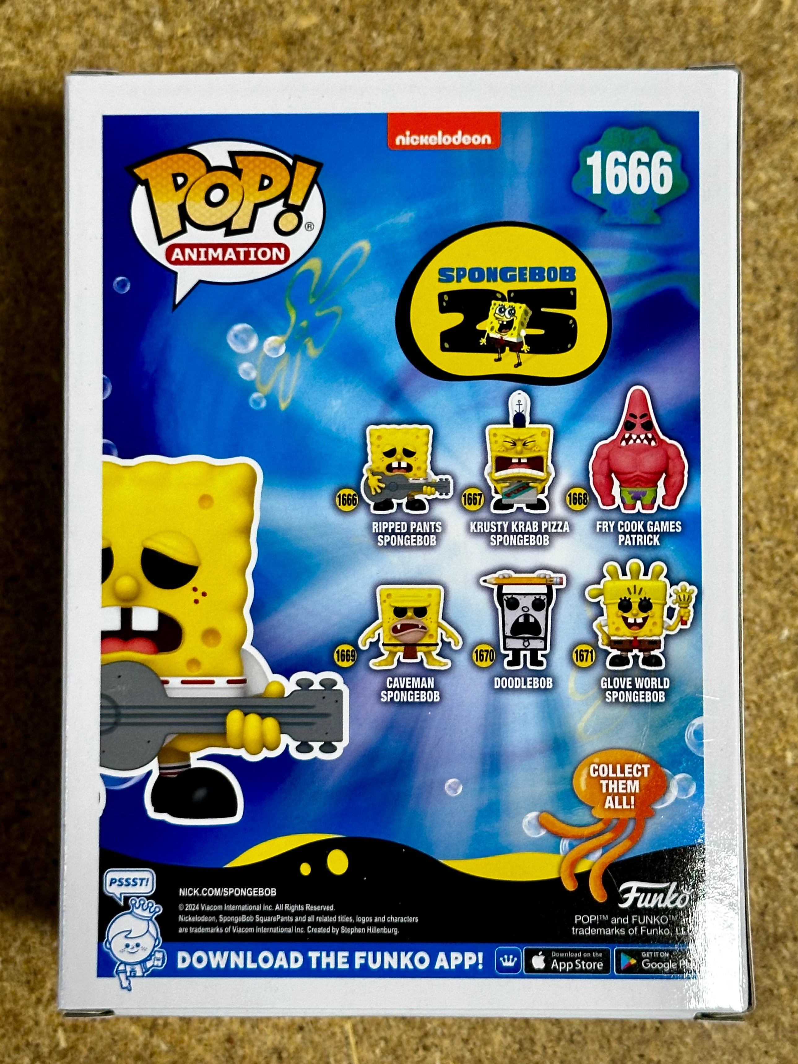 Funko Pop! Animation Ripped Pants Spongebob #1666 SquarePants 25 Years 2024