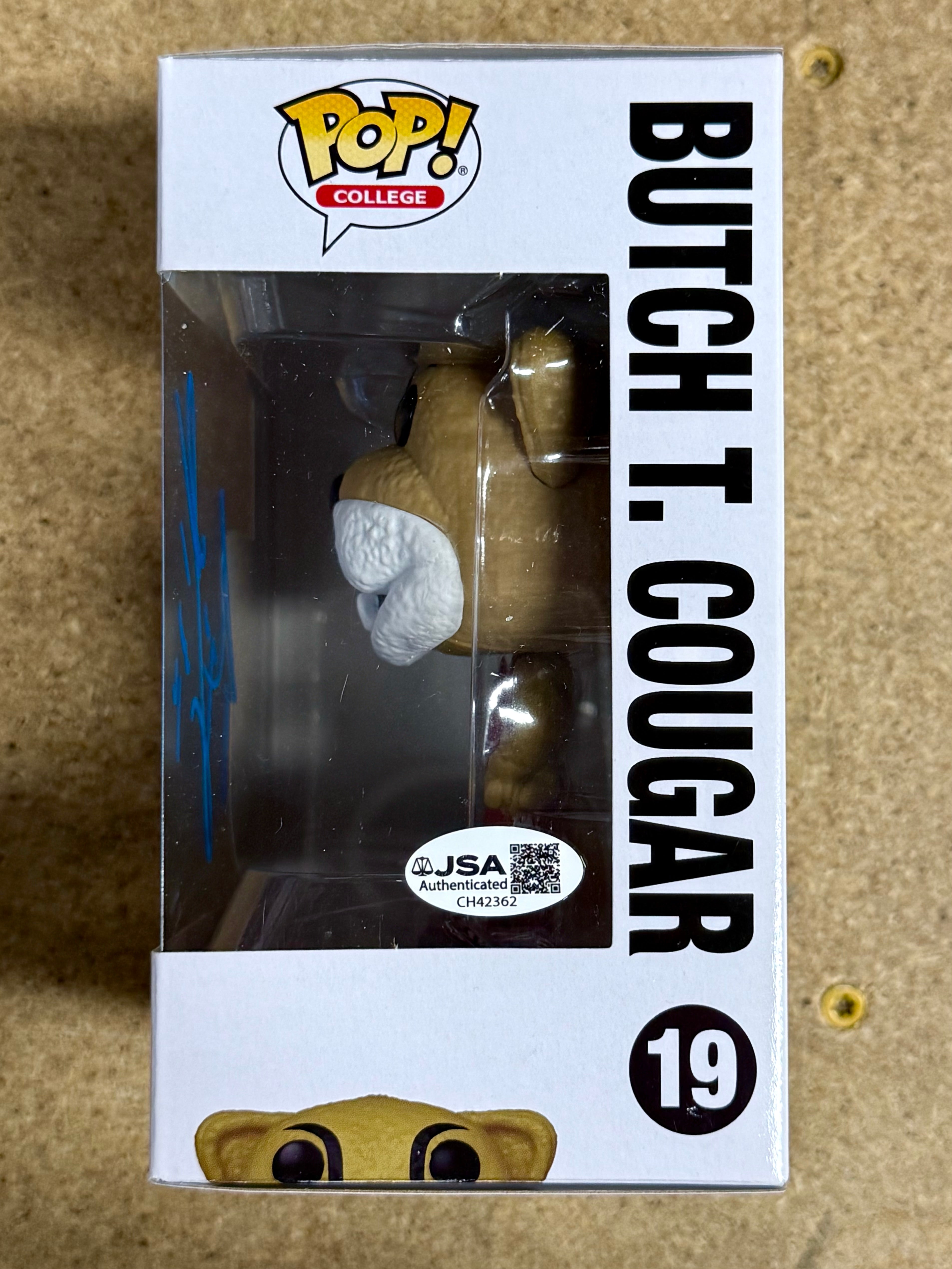 Ryan Leaf Signed NCAA Butch Cougar #19 WSU Washington State Funko Pop W/ JSA COA