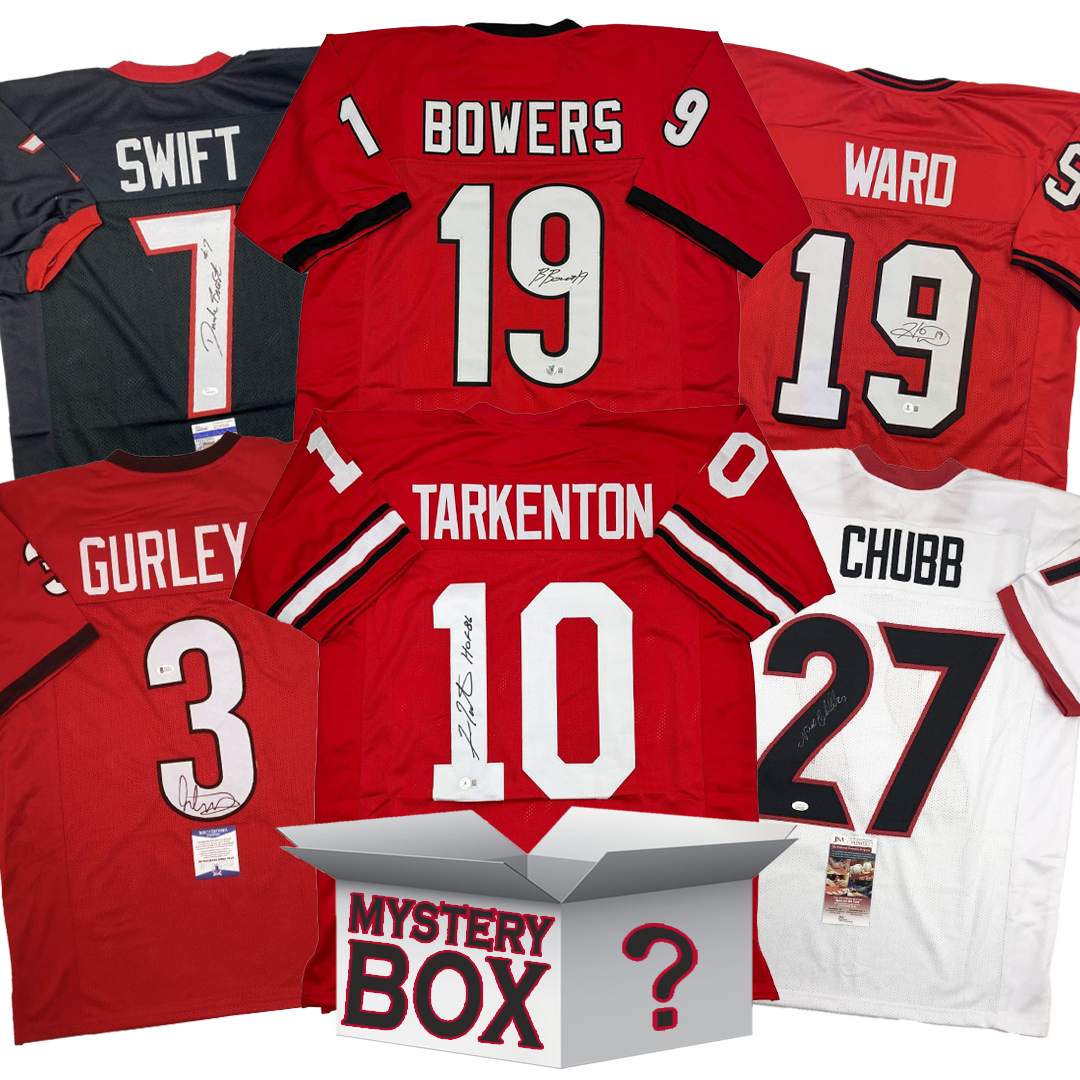 autographed-signed-university-of-georgia-college-football-jersey-mystery-box-with-psa-jsa-or-beckett-coa