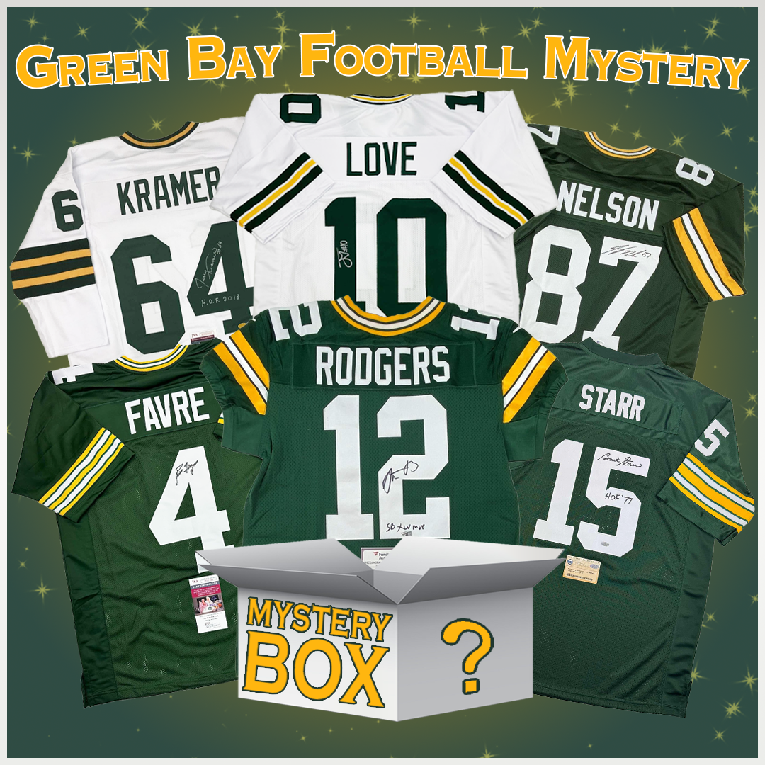 autographed-signed-green-bay-football-jersey-mystery-box-with-psa-jsa-or-beckett-coa
