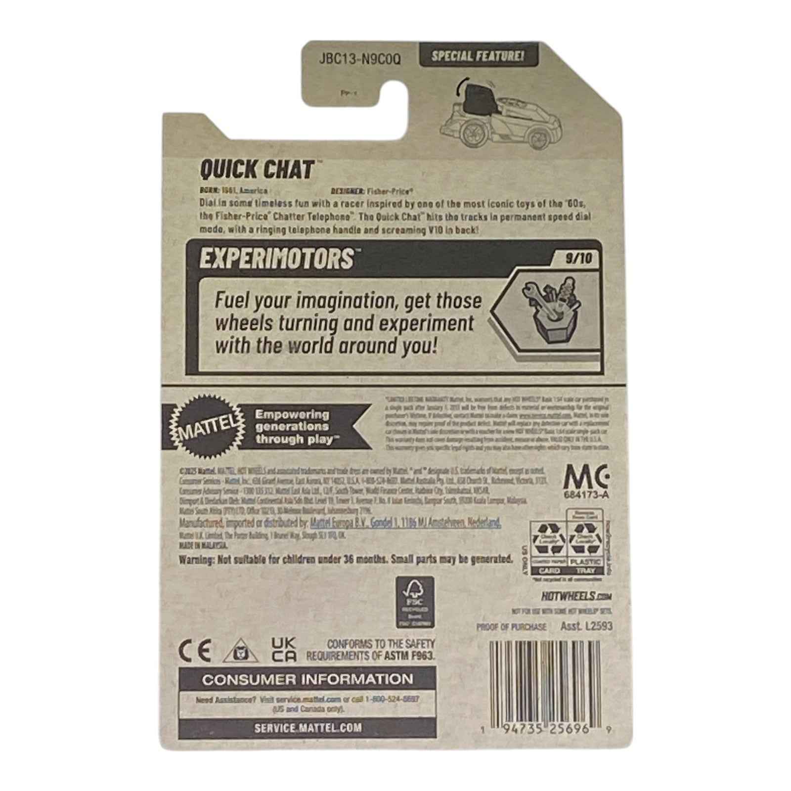Hot Wheels Quick Chat (Silver) - Experimotors Series 9/10