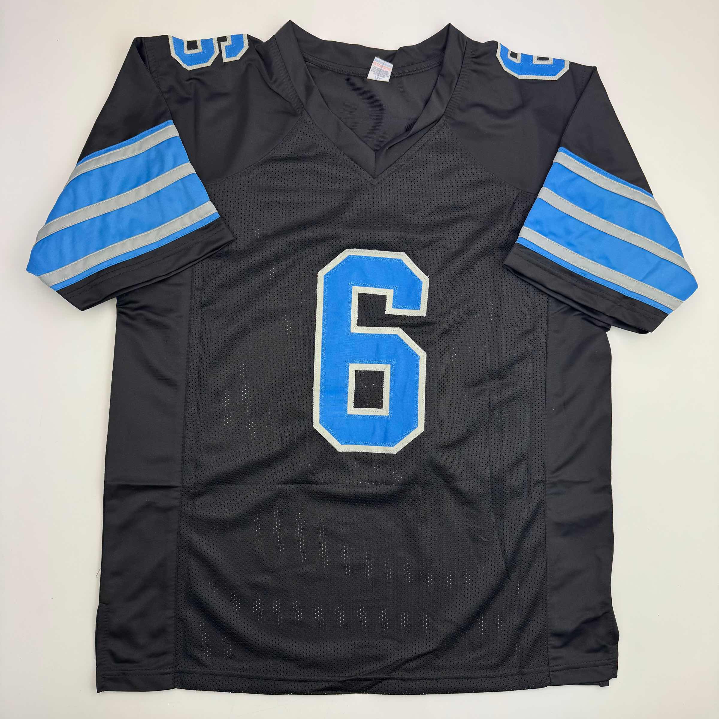 autographed-signed-terrion-arnold-detroit-black-football-jersey-beckett-bas-coa