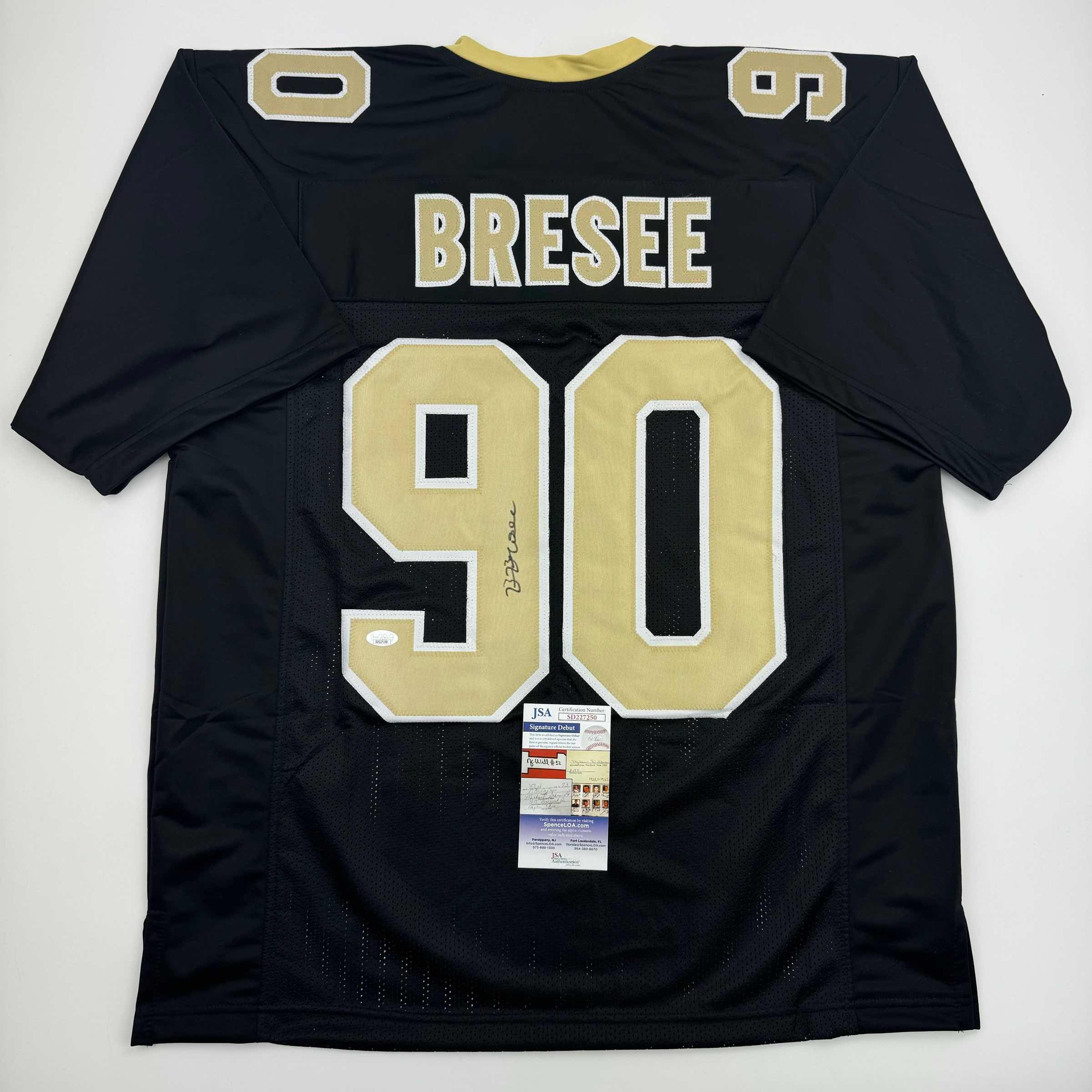 autographed-signed-bryan-bresee-new-orleans-black-football-jersey-jsa-coa