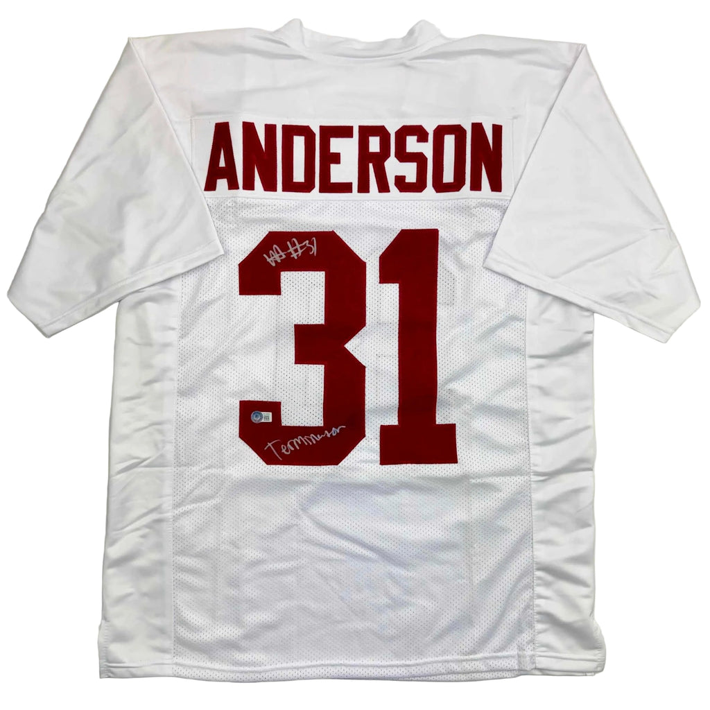 autographed-signed-will-anderson-terminator-alabama-white-college-football-jersey-beckett-bas-coa