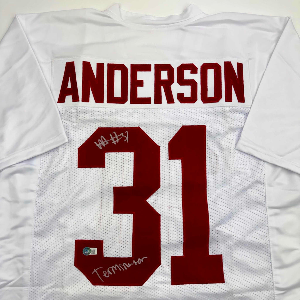 autographed-signed-will-anderson-terminator-alabama-white-college-football-jersey-beckett-bas-coa