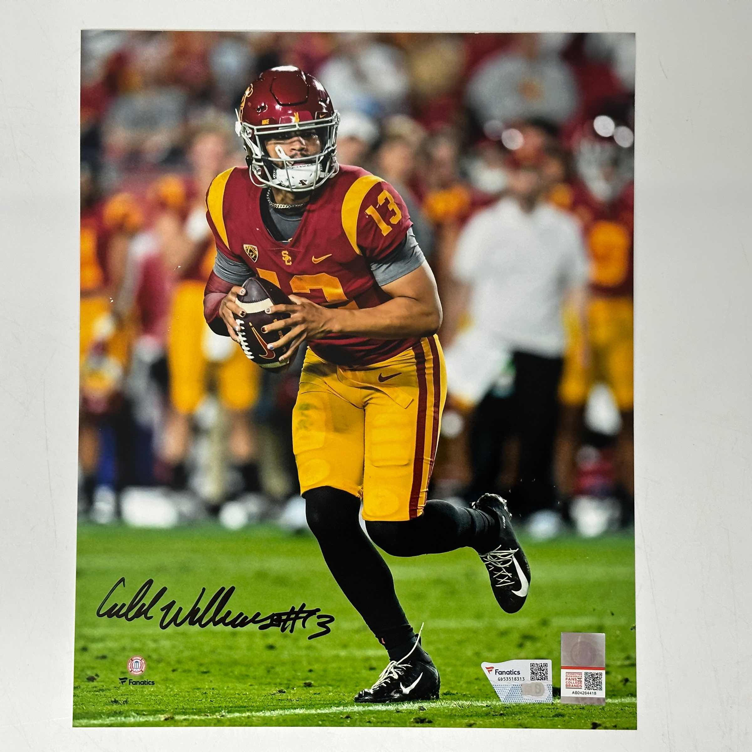 autographed-signed-caleb-williams-usc-trojans-8x10-college-football-photo-fanatics-coa