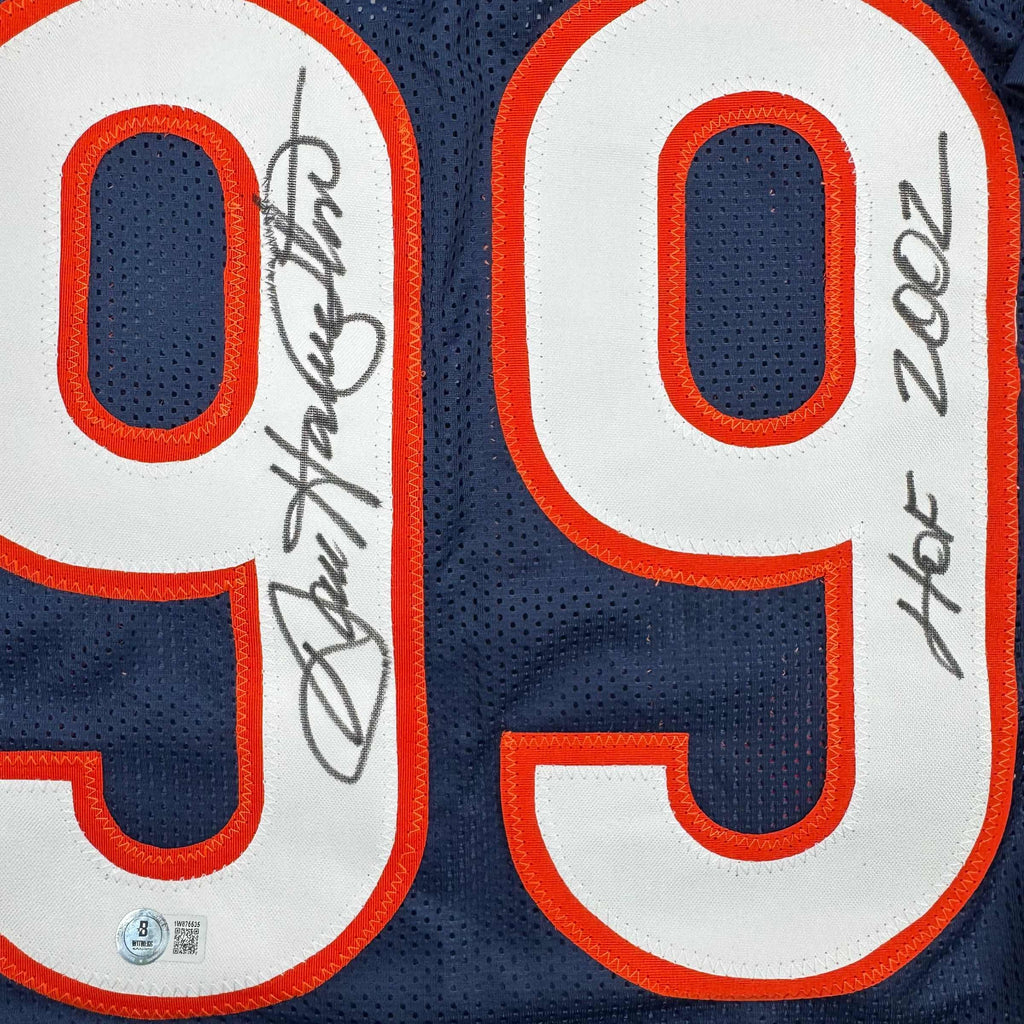 autographed-signed-dan-hampton-hof-2002-chicago-blue-football-jersey-beckett-bas-coa