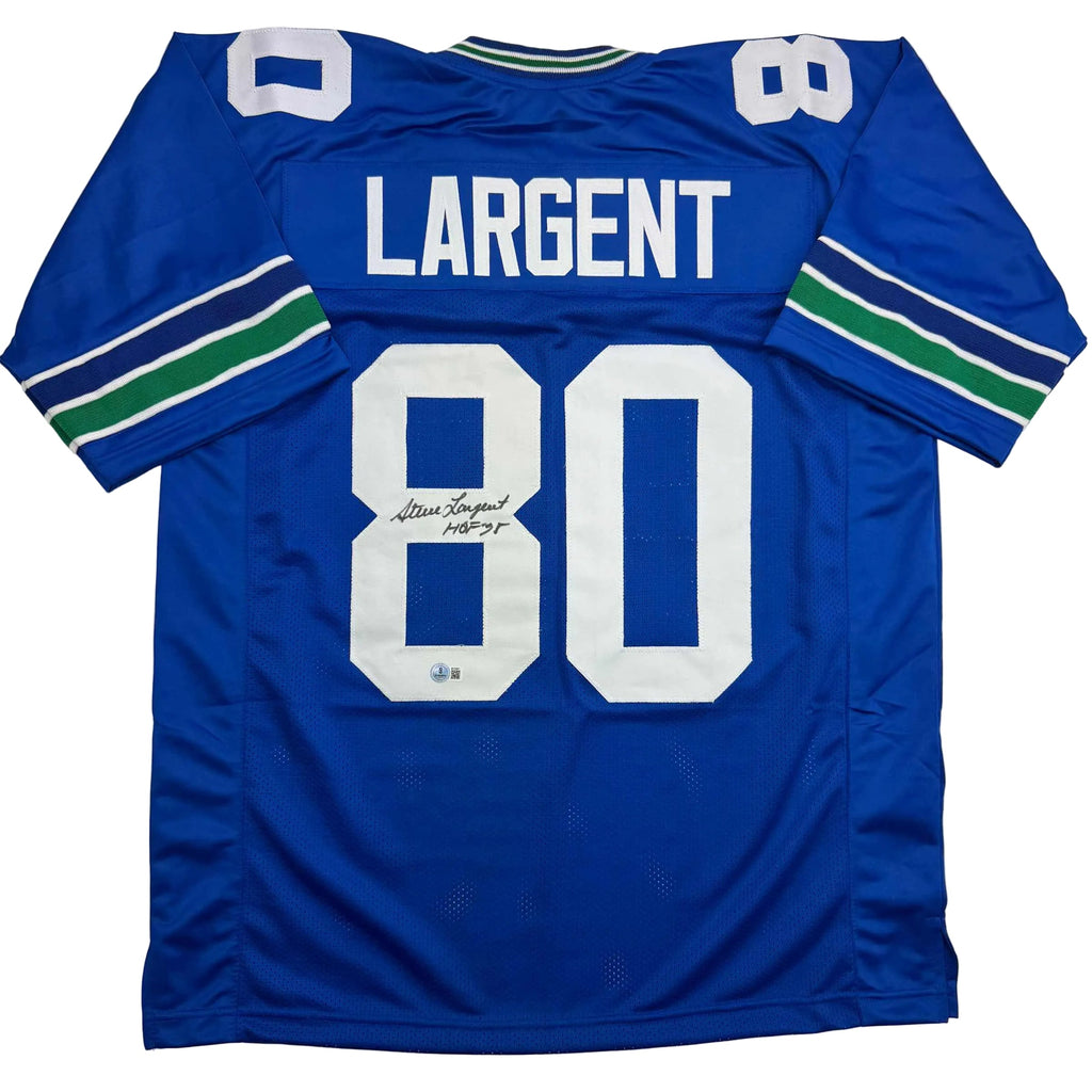 autographed-signed-steve-largent-hof-95-seattle-blue-football-jersey-beckett-bas-coa