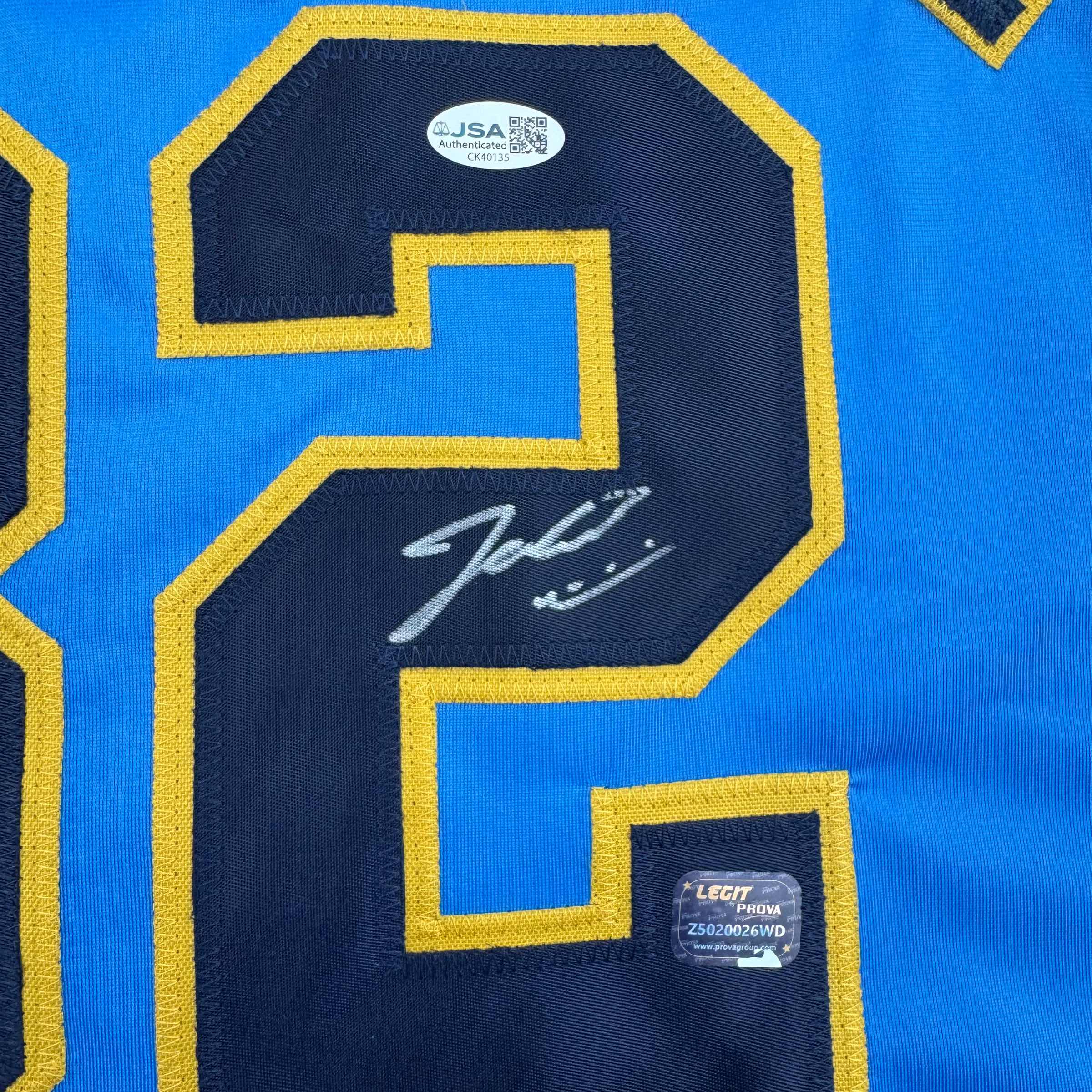autographed-signed-jacob-misiorowski-milwaukee-blue-baseball-jersey-jsa-coa