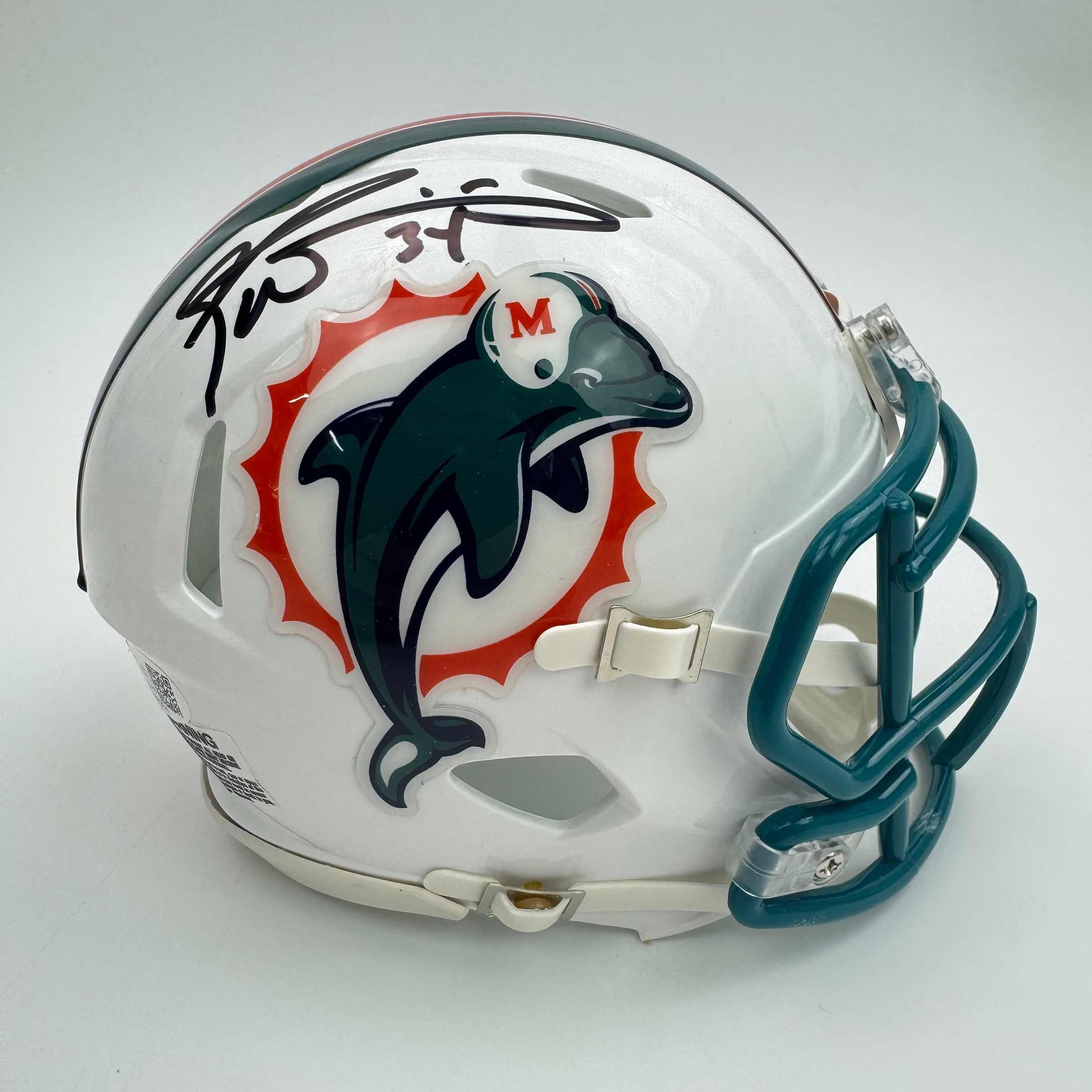 autographed-signed-ricky-williams-miami-dolphins-mini-football-helmet-jsa-coa