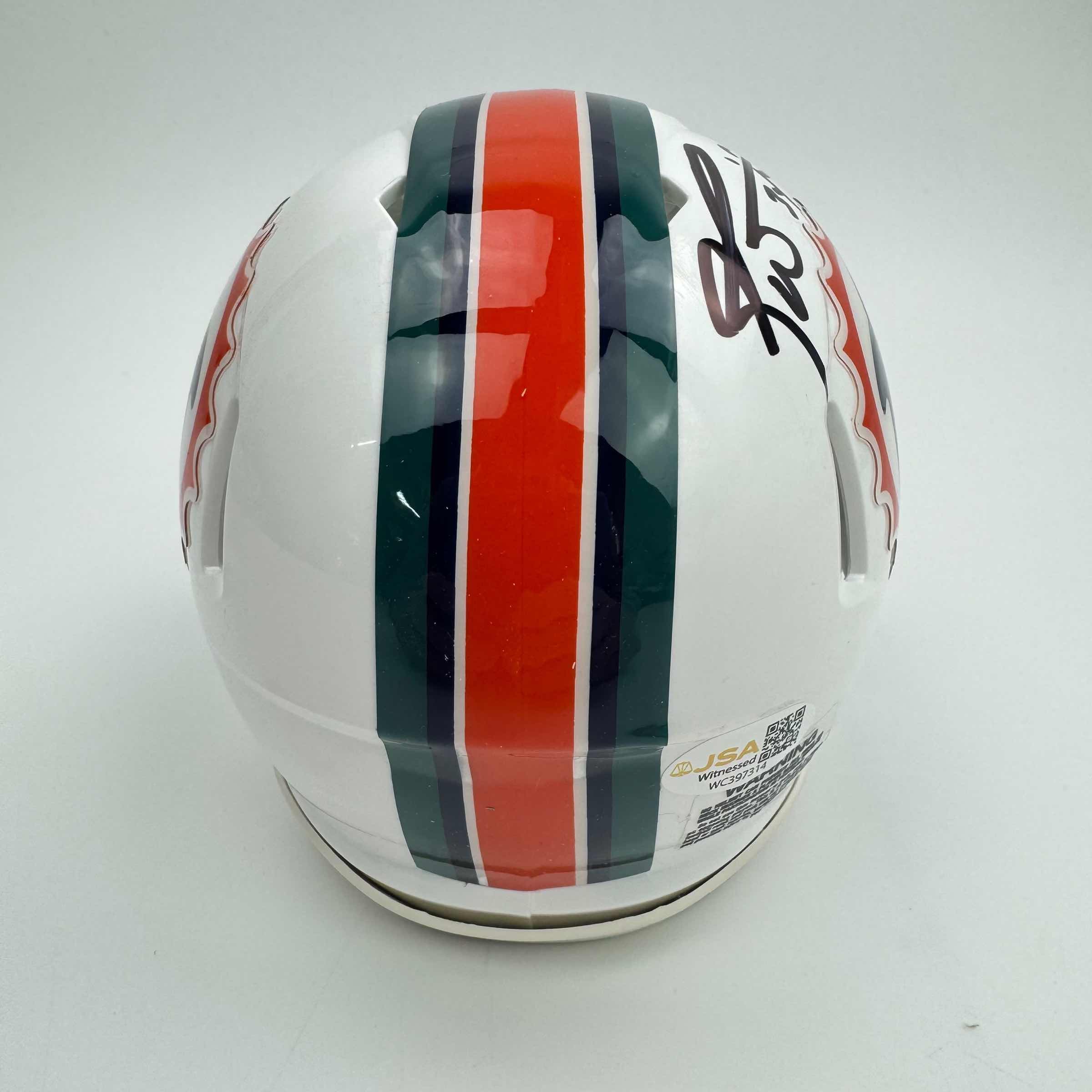 autographed-signed-ricky-williams-miami-dolphins-mini-football-helmet-jsa-coa