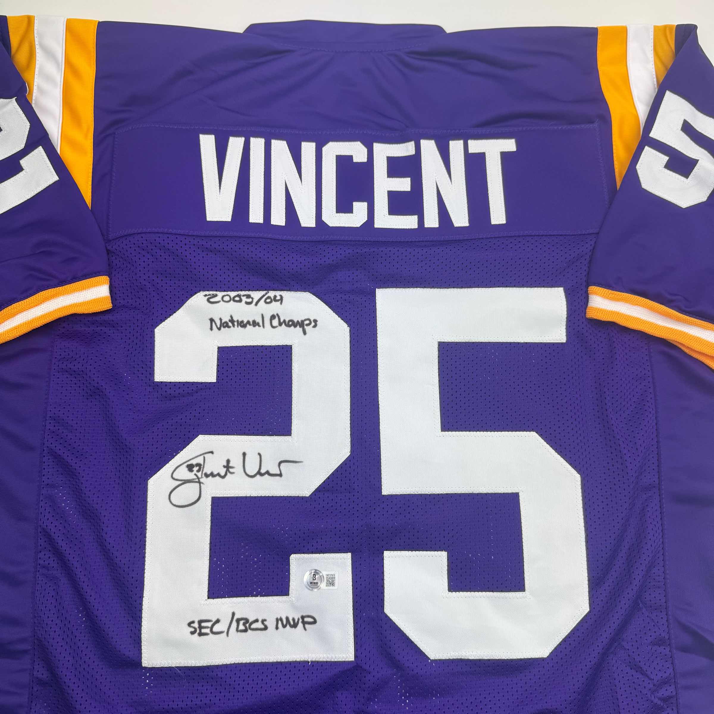 autographed-signed-justin-vincent-lsu-purple-college-football-jersey-beckett-bas-coa