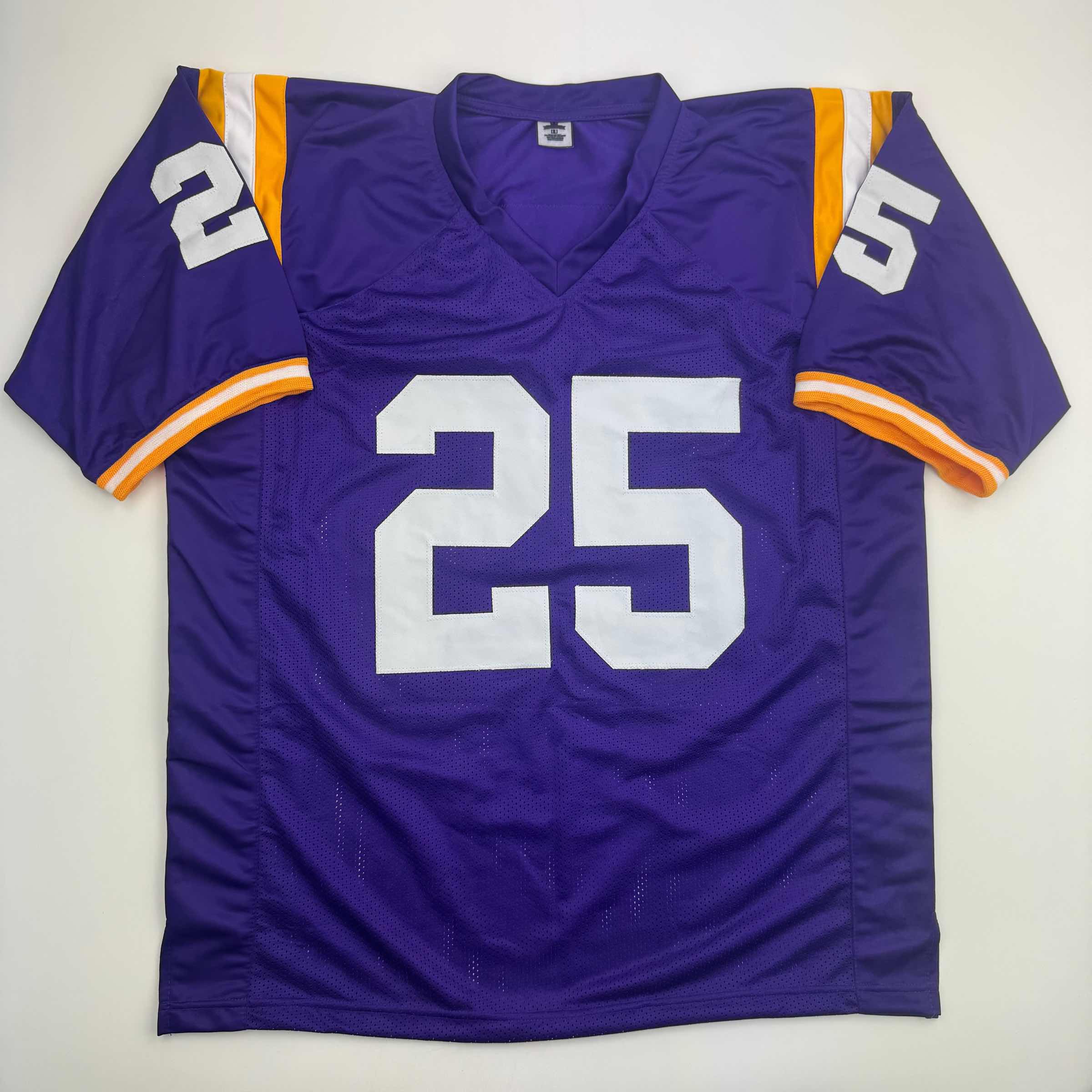 autographed-signed-justin-vincent-lsu-purple-college-football-jersey-beckett-bas-coa